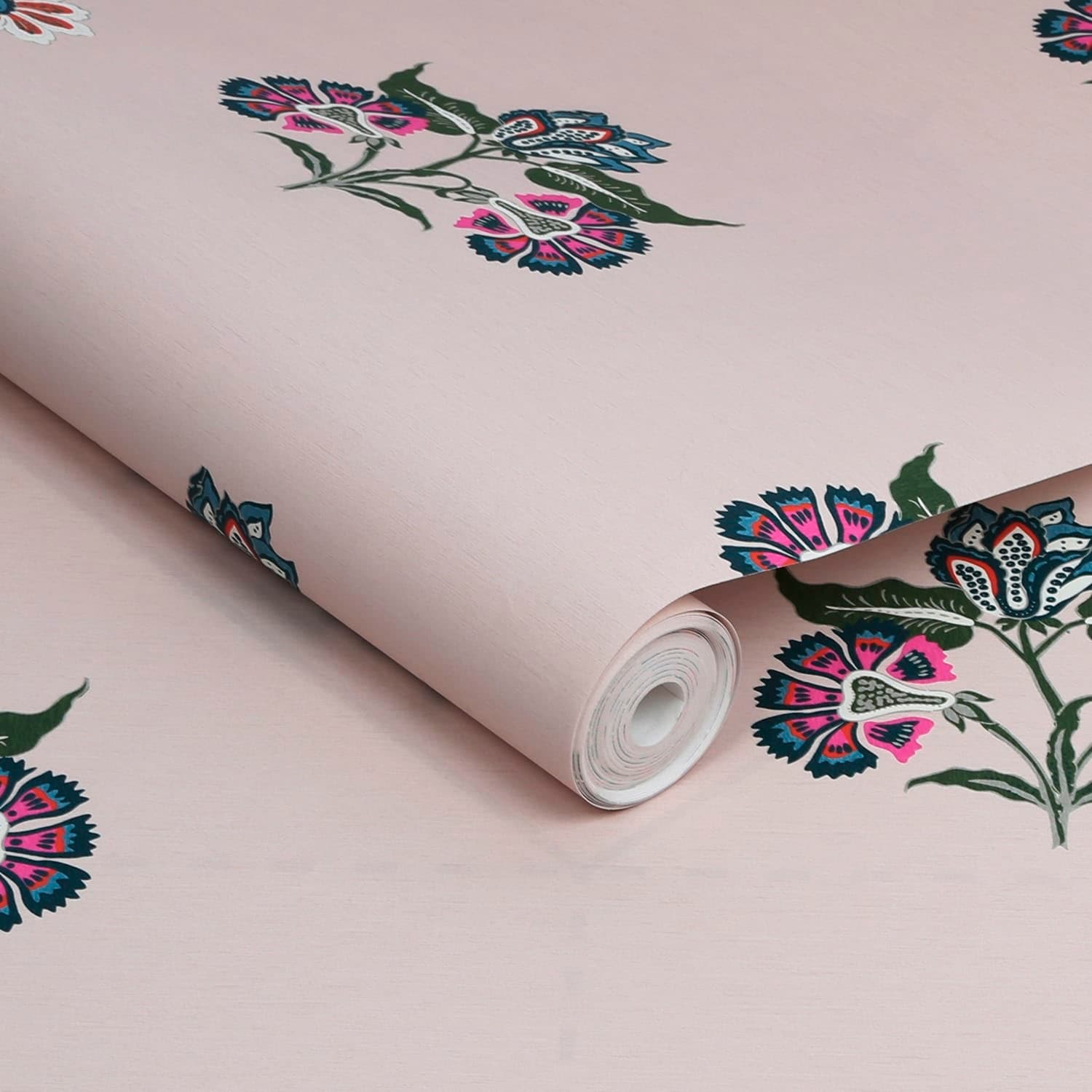 Joules Vliestapete »Indienne Block Print Dawn Grey«, floral, floral