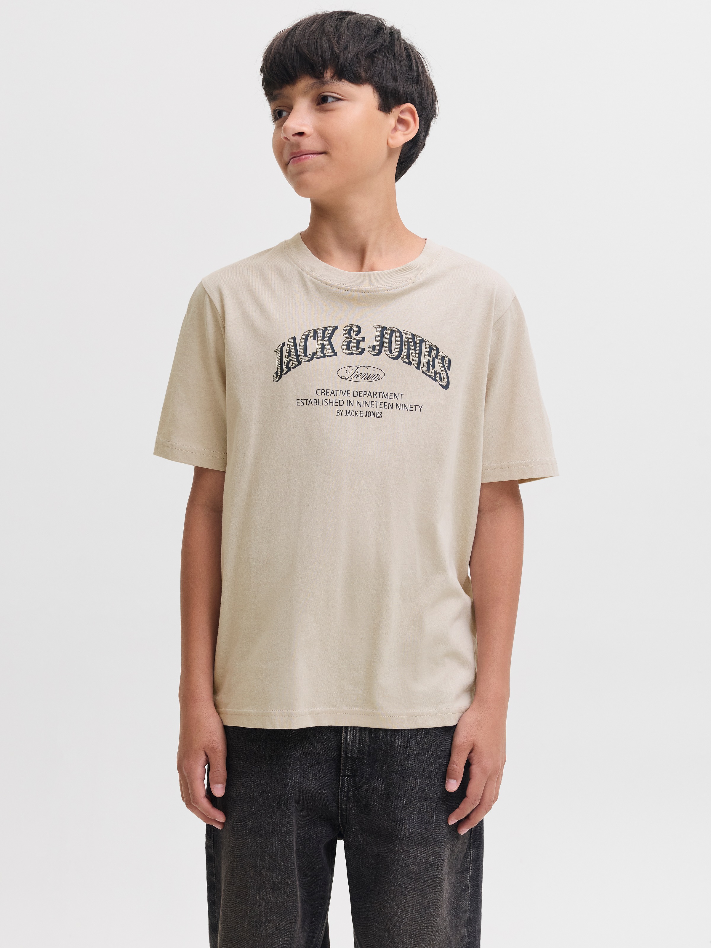 Jack & Jones Junior Rundhalsshirt »JJEDENVER LOGO TEE SS O-NECK SN JNR« Baumwolle, locker geschnitten