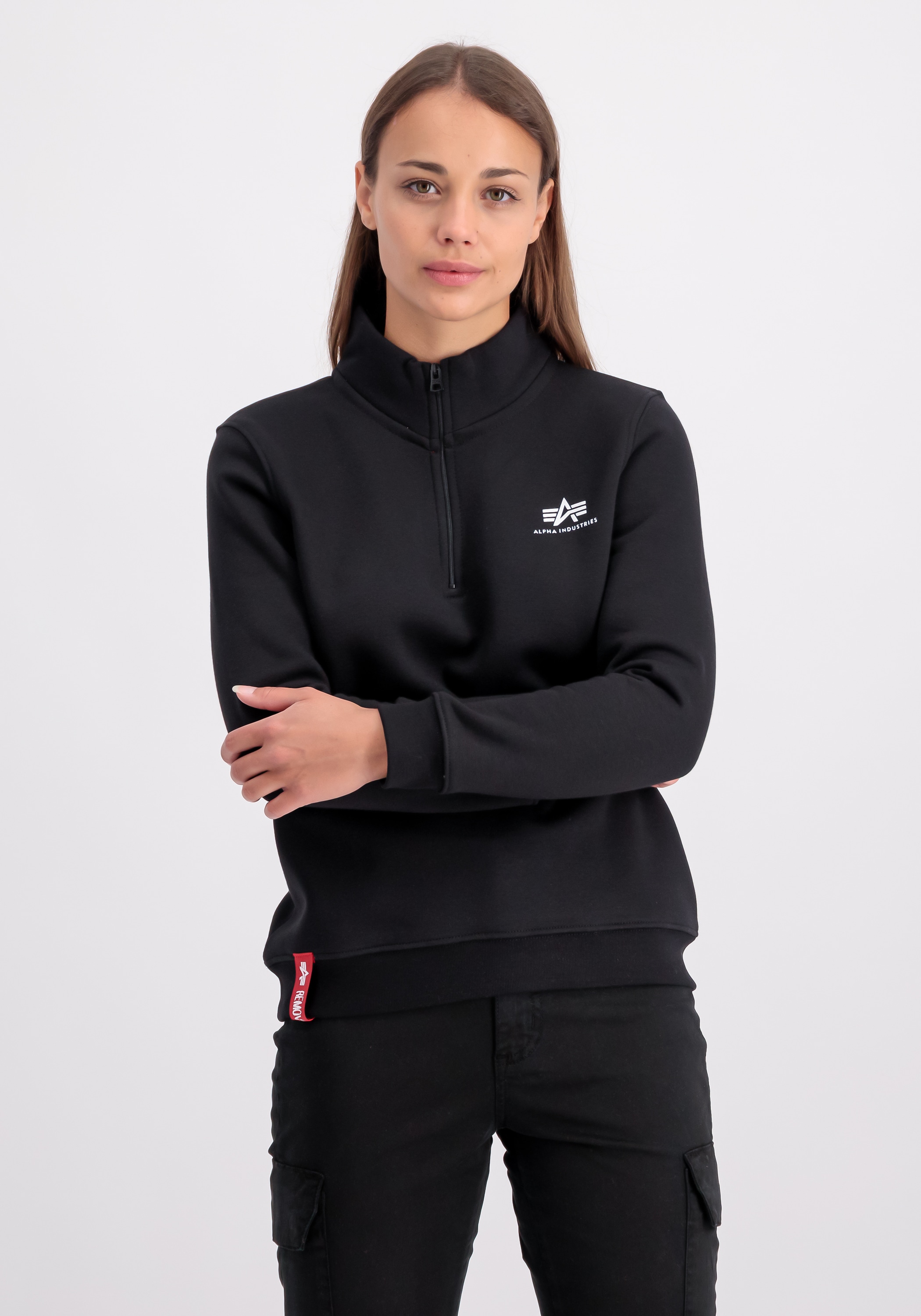 Alpha Industries Sweater "Alpha Industries Women - Sweatshirts Half Zip Sweater SL Wmn"