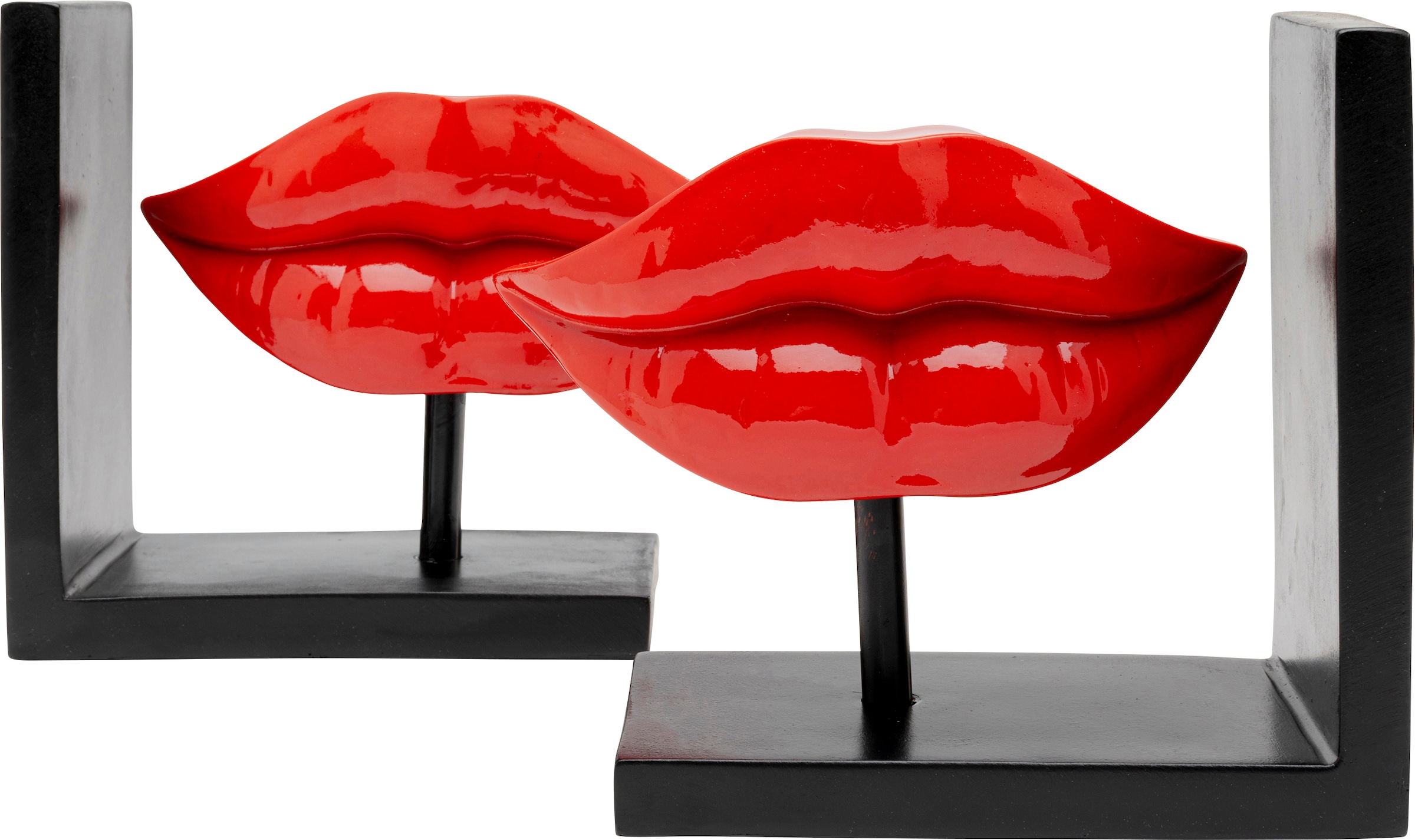 Kare Design Buchstütze "Lips Rot" aus Polyresin