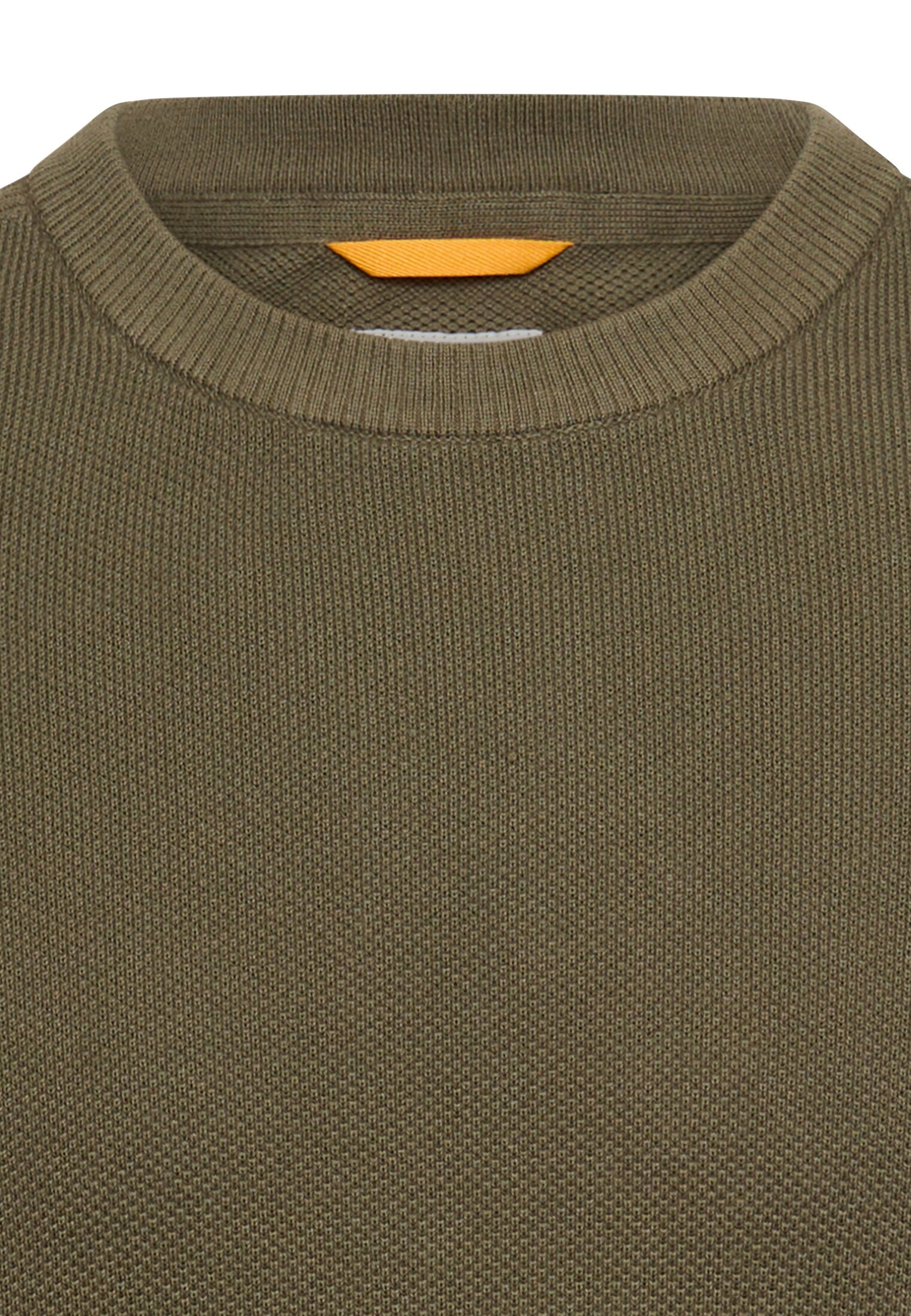 Strickpullover CAMEL ACTIVE, Herren, Gr. XXL, deep olive, Strick, Obermaterial: 100% Baumwolle, unifarben, normal hüftbedeckend, Rundhals, Bündchen, Pullover Strickpullover, unifarben und aus reiner Baumwolle 3