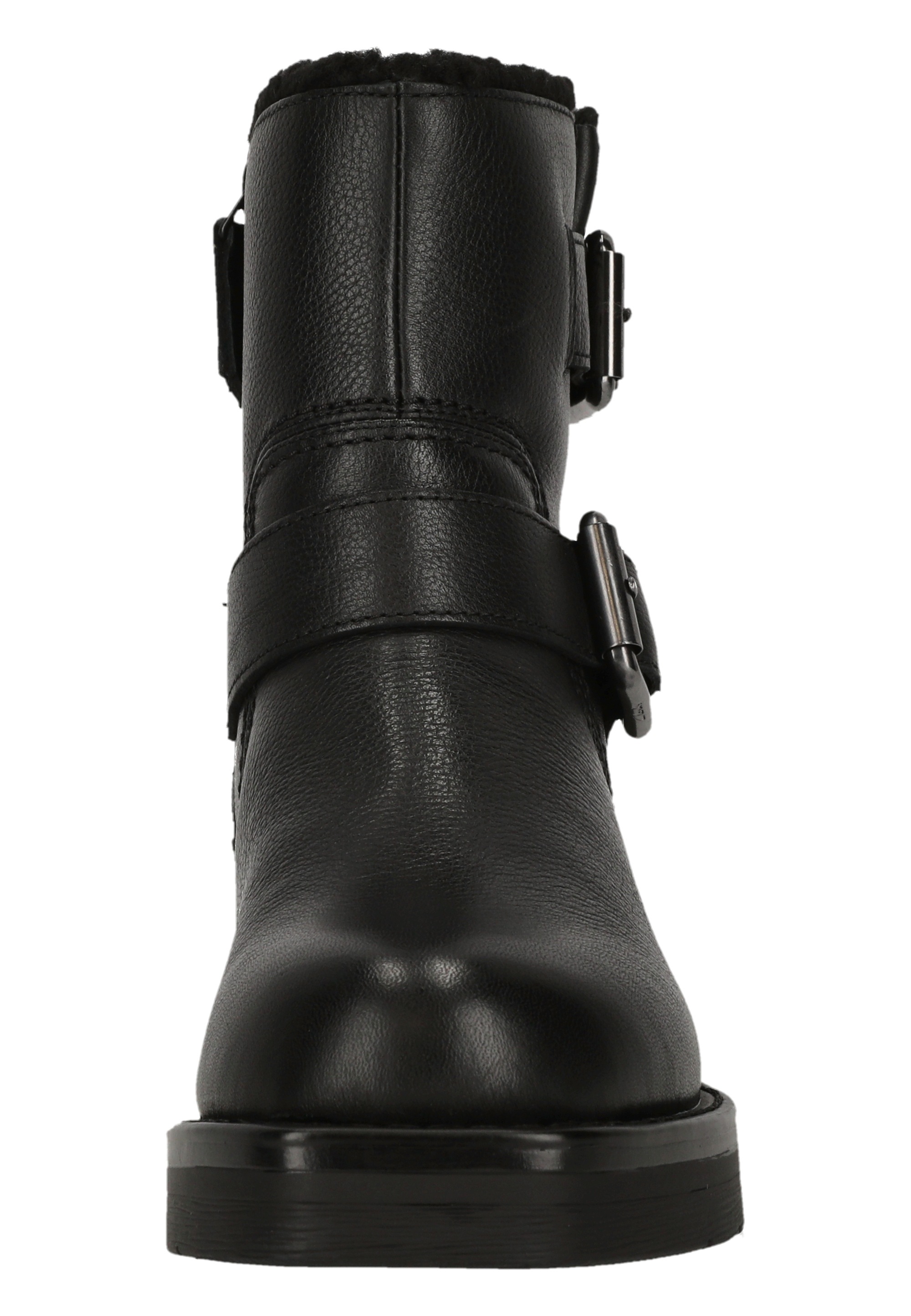 Clarks Stiefelette »Rebelle Buckle Black WLined Lea«  mit stilvollen Details