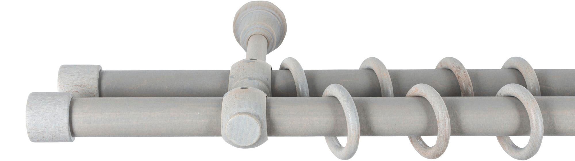 SN DECO GROUP Gardinenstange "Cafiro" 2 läufig-läufig Fixmaß 28 mm, Holz, v günstig online kaufen