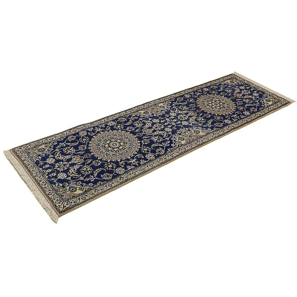 morgenland Orientteppich »Perser - Nain - Royal - 200 x 60 cm - blau«, rechteckig