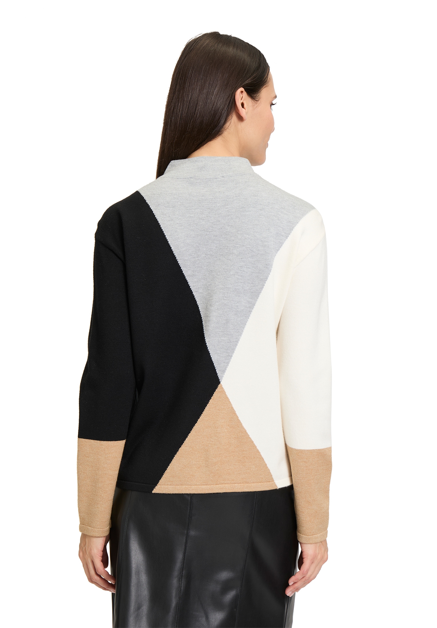 Betty Barclay Strickpullover »Betty Barclay Feinstrickpullover mit Kragen«, (1 tlg.), Color Blocking