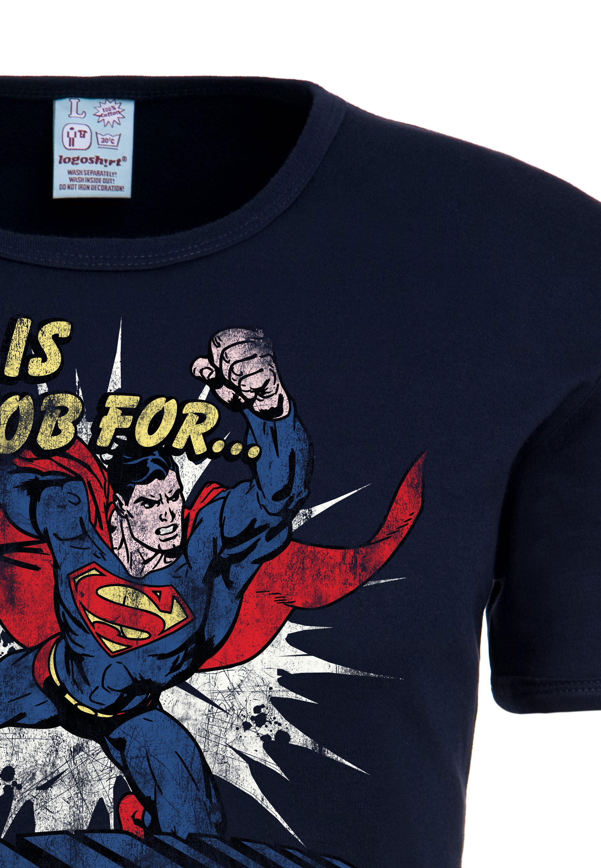 LOGOSHIRT T-Shirt »Superman«, mit lässigem Vintage-Print