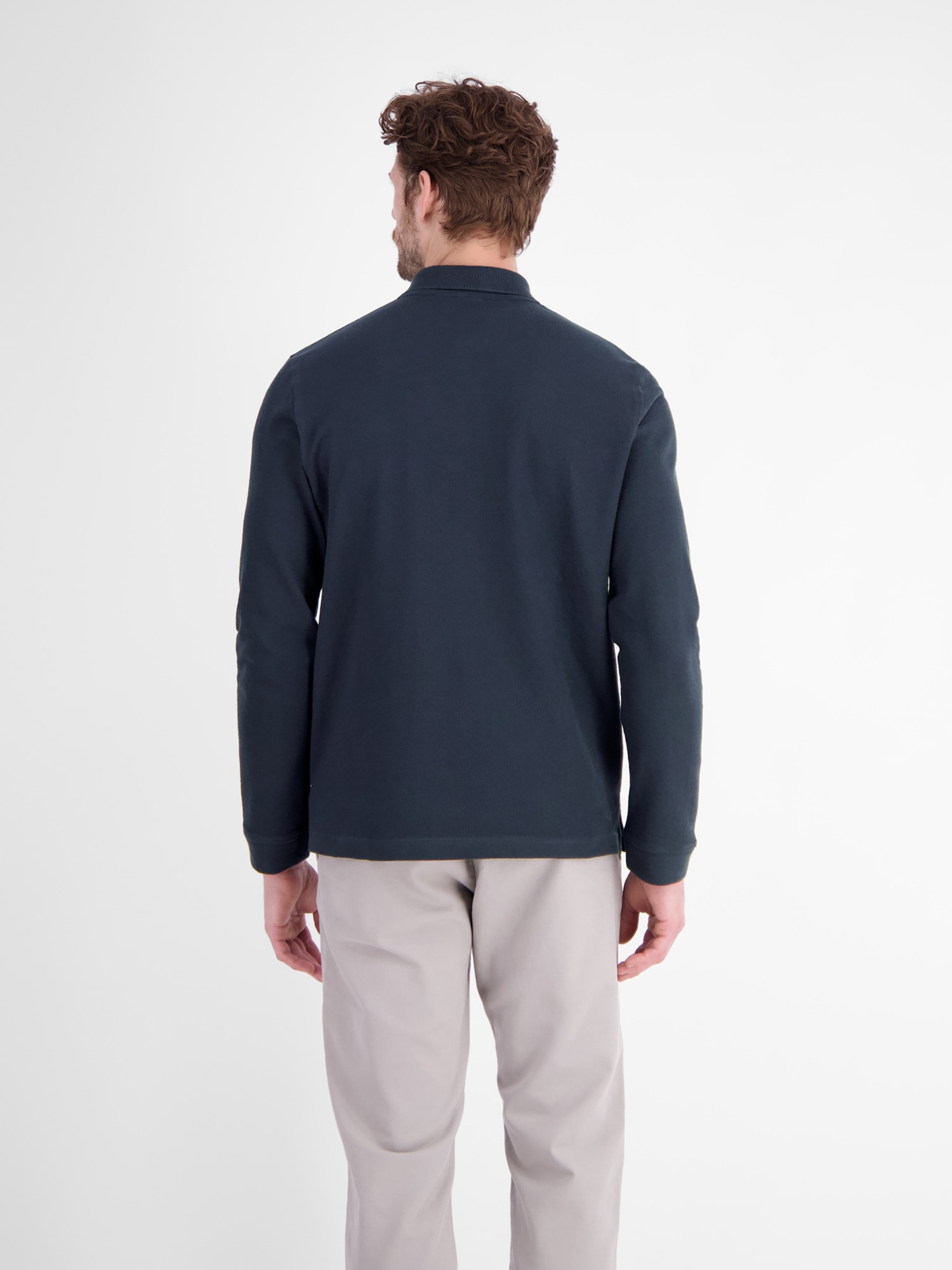LERROS Langarm-Poloshirt »Sportliches Polo mit langen Ärmeln aus reiner Baumwolle«