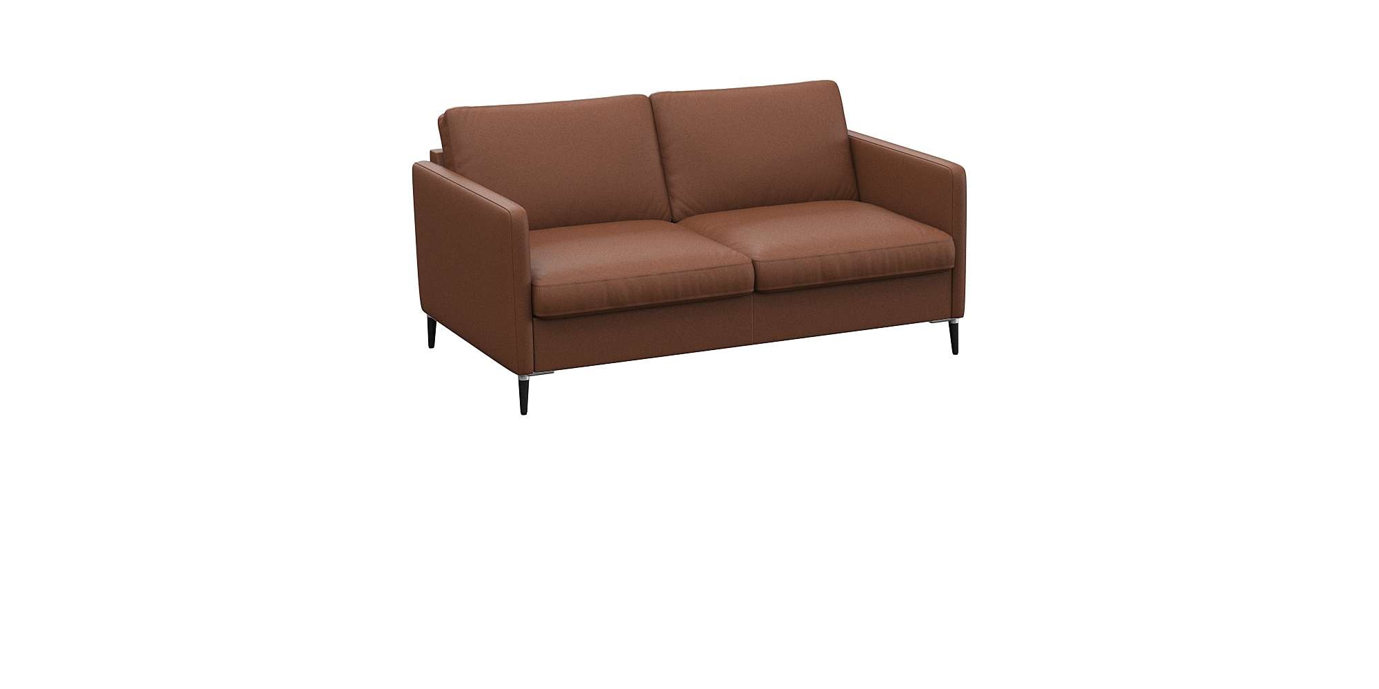 FLEXLUX 2-Sitzer »Fiore, super Sitzkomfort durch Kaltschaum im Sitz«, schmale Armlehnen, Füße Alu+schwarz