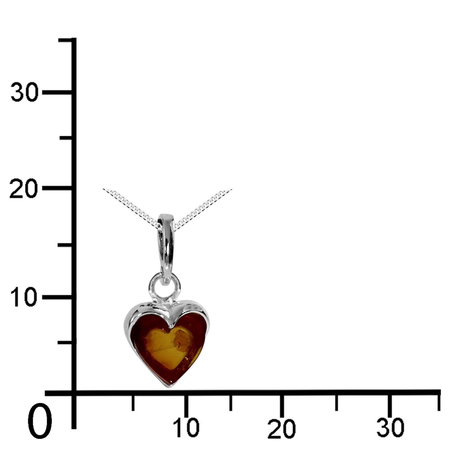 Kette mit Anhänger OSTSEE-SCHMUCK "Ostsee-Schmuck Kette mit Anhänger Herz Kette mit Anhänger Herz" Gr. 42, silber, Halsketten, Damen, 42cm, Silber 925 (Sterlingsilber), L: 40 2