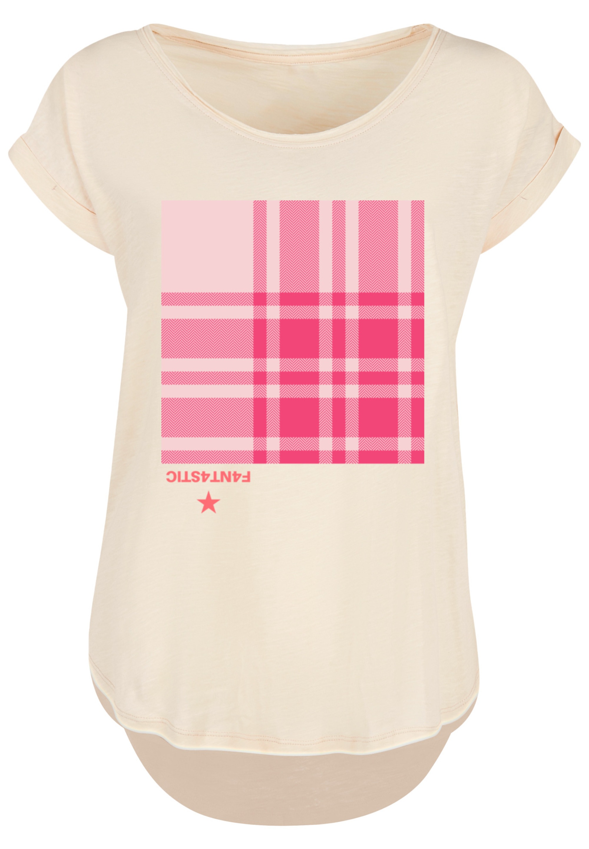 F4NT4STIC T-Shirt »Karo Pink«, Print