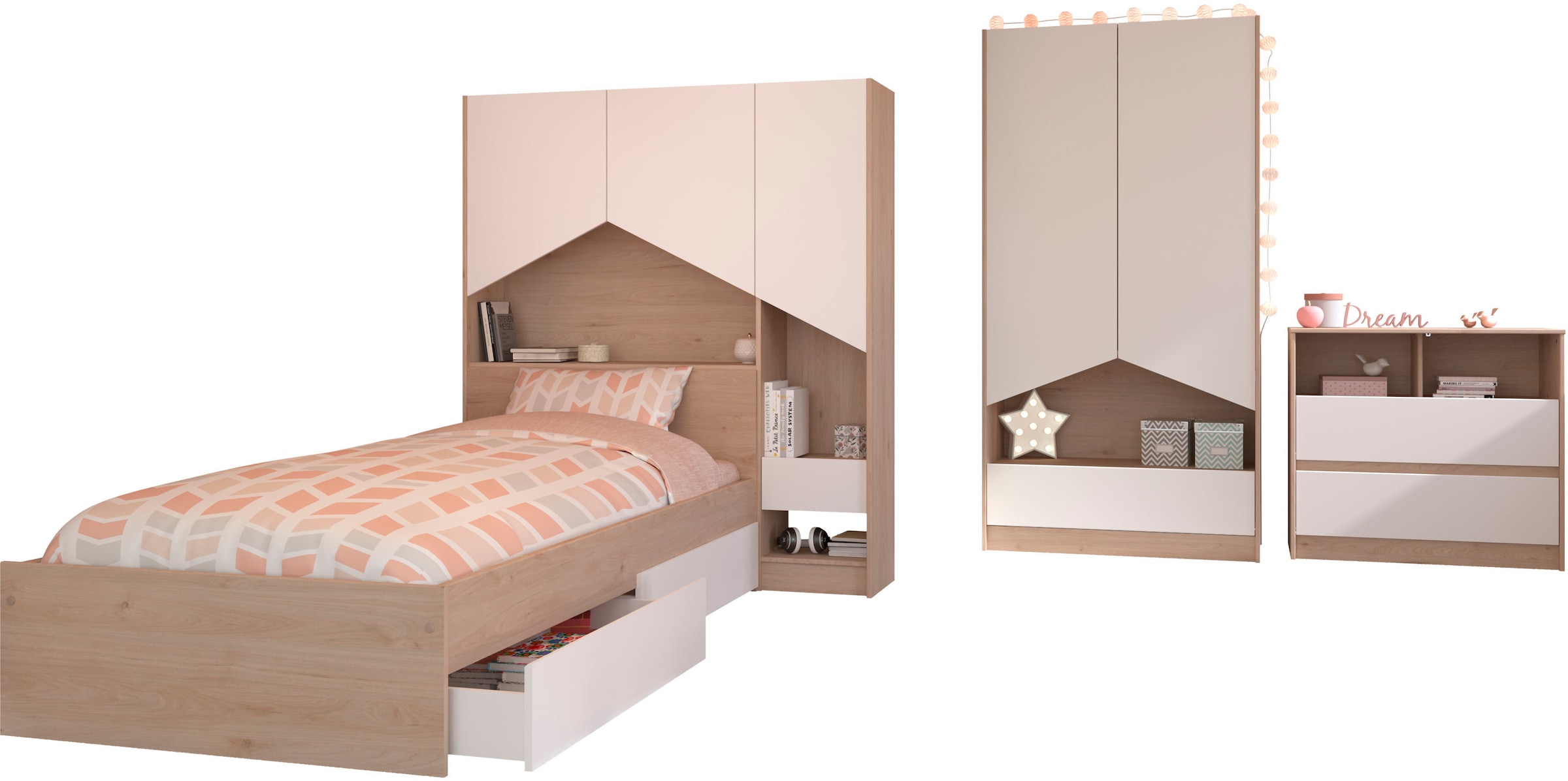 Parisot Jugendzimmer-Set, (Set, 5 tlg.)