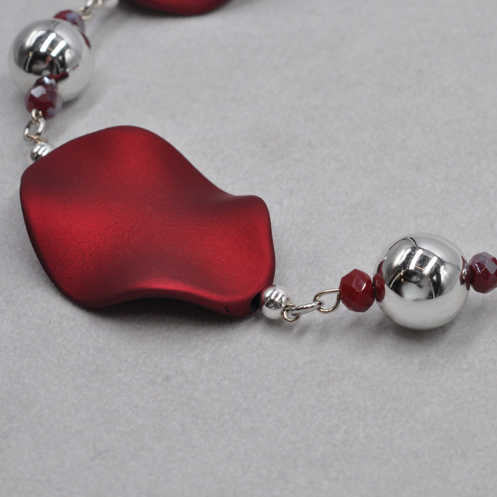 Steuer Paar Ohrhänger »Metall glanz Glasstein bordeaux rot«