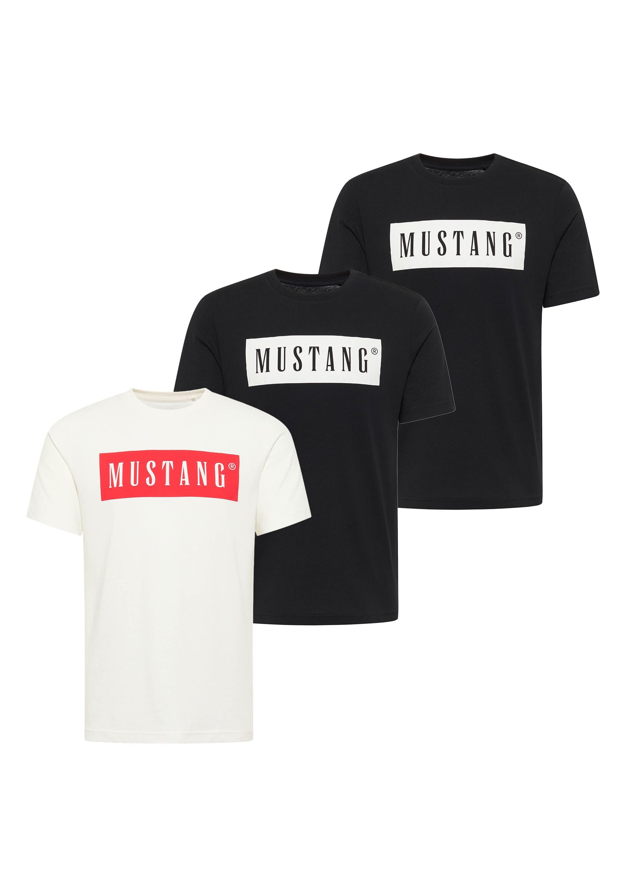MUSTANG T-Shirt "T-Shirt Style Austin 3P 3er Pack"