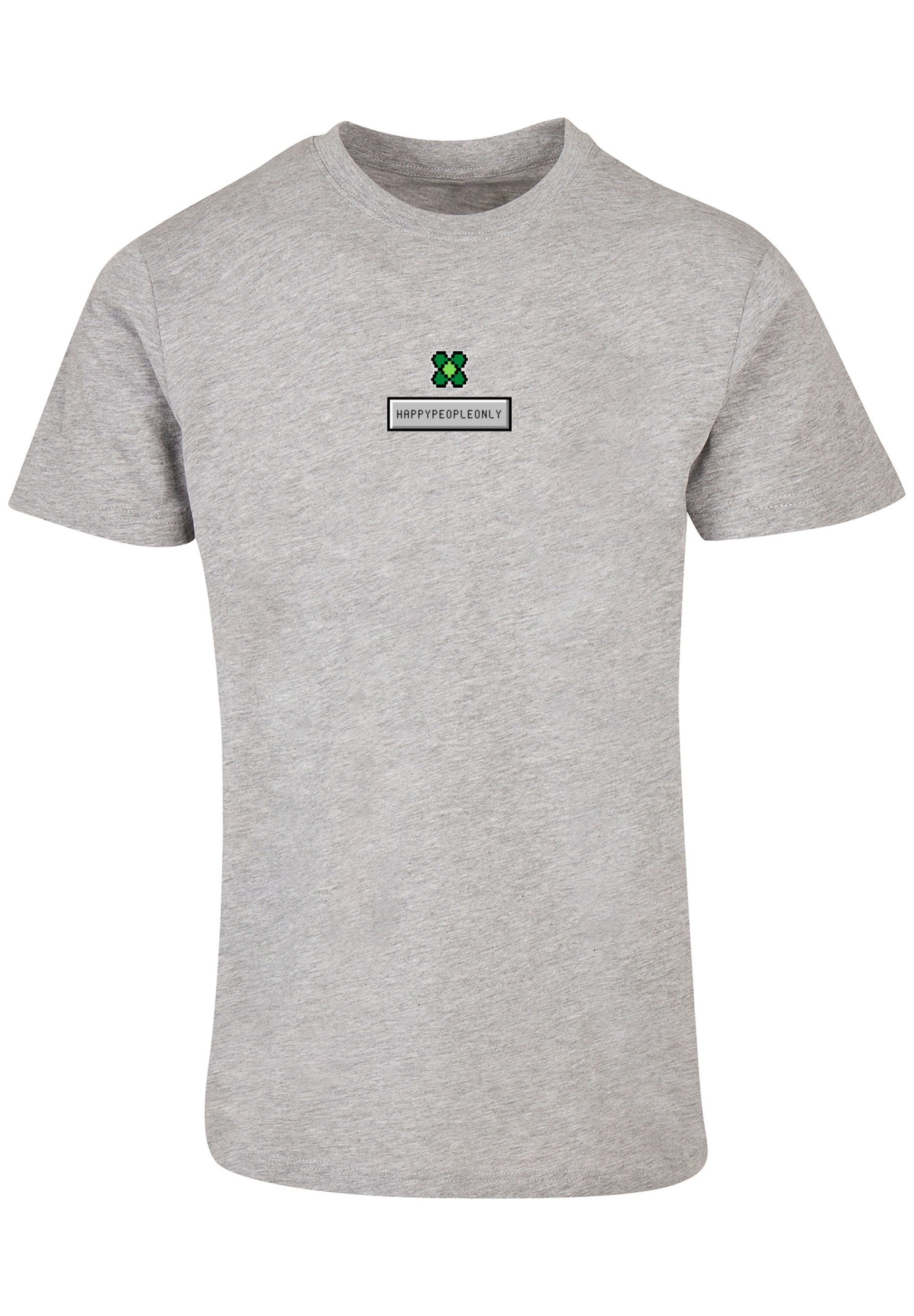 F4NT4STIC T-Shirt »Happy New Year Pixel Kleeblatt«, Print