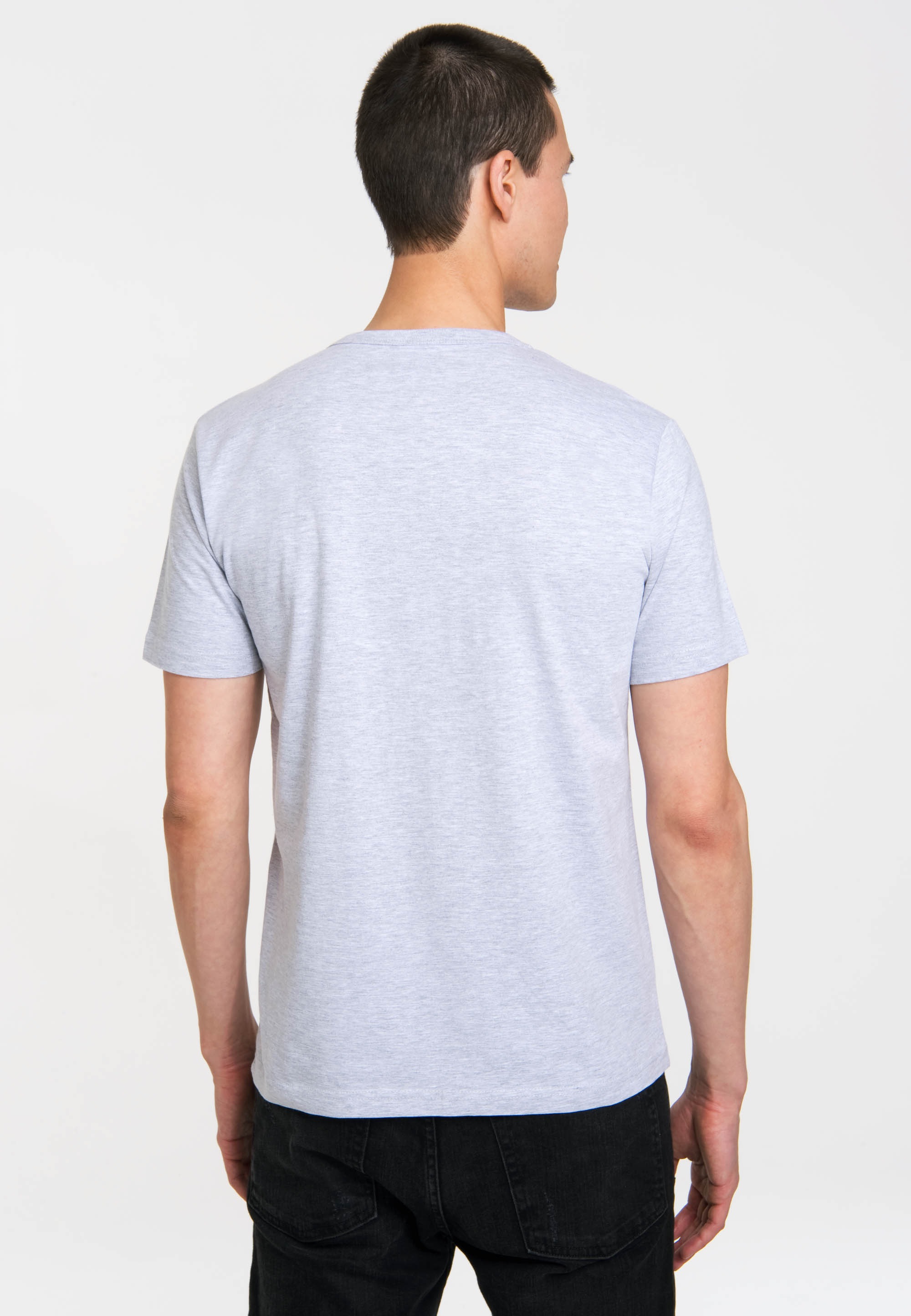 T-Shirt LOGOSHIRT "Daredevil", Herren, Gr. XL, grau, 95% Baumwolle, 5% Viskose, bedruckt, normal, Rundhals, Shirts T-Shirt, mit coolem Frontdruck 3