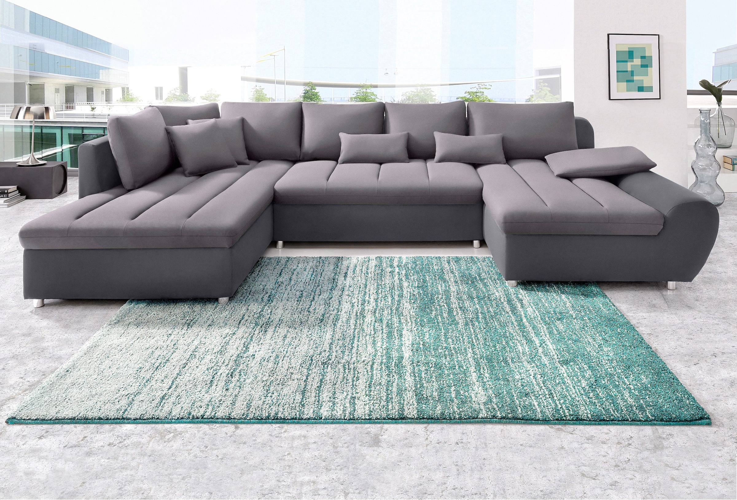 sit&more Wohnlandschaft »Bandos U-Form«, in 2 unterschiedlichen Größen, wahlweise mit Bettfunktion + Bettkasten