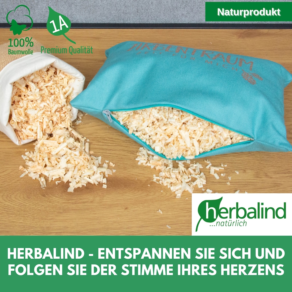 herbalind Zirbenkissen »Zirbentraum in Anthrazit/Roségold 30x20 mit Reißverschluss - Gefüllt«, (1 tlg.)