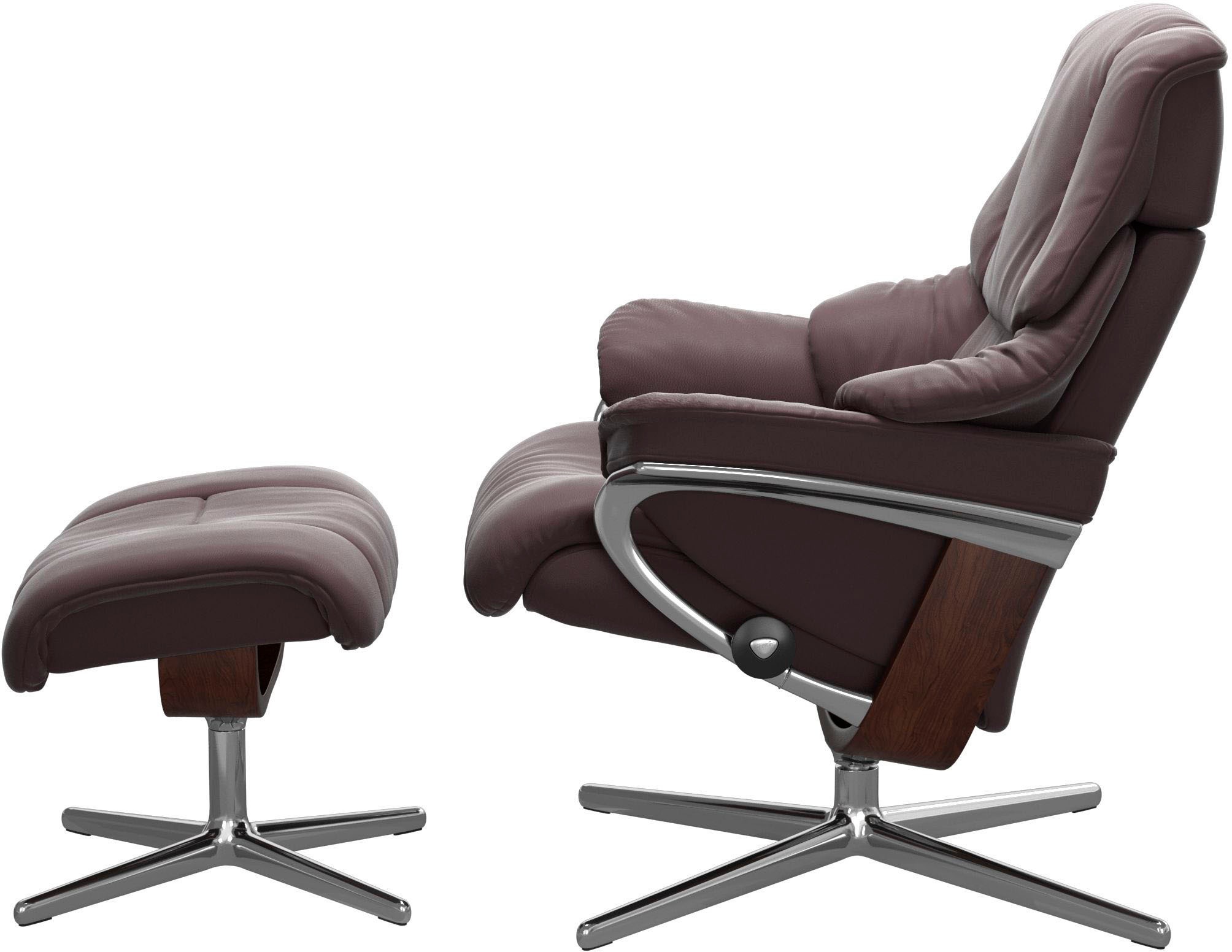 Stressless® Fußhocker »Reno«, mit Cross Base, Größe S, M & L, Holzakzent Braun