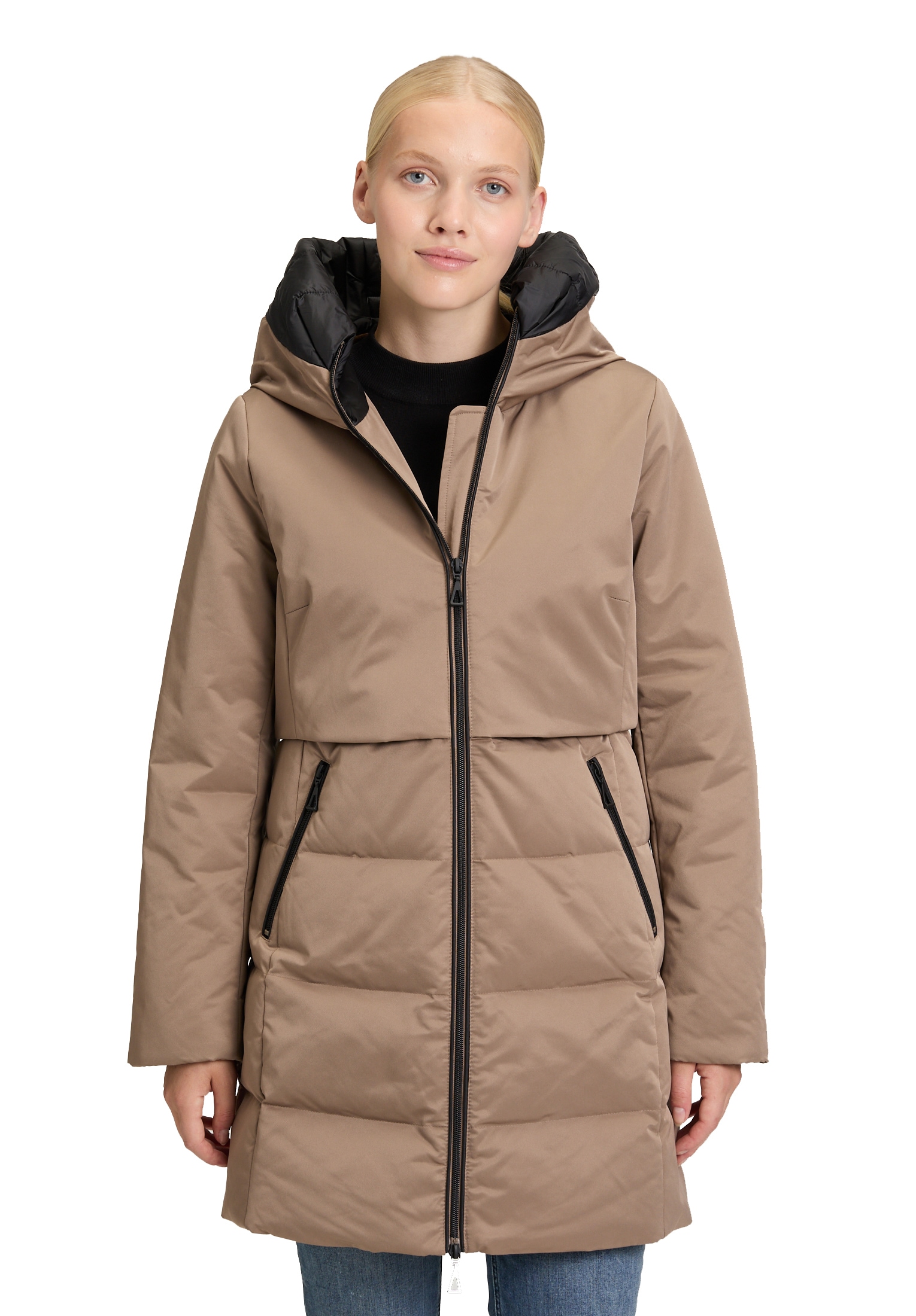 Amber & June Winterjacke "Amber & June Damen Wintermantel mit Kapuze", mit günstig online kaufen