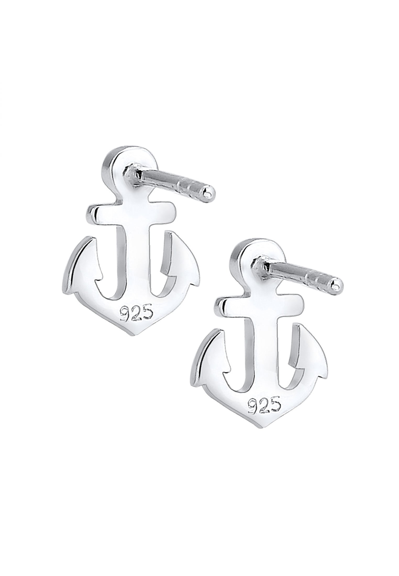 Elli Paar Ohrstecker »Ohrstecker Anker Glas Kristalle Weiß 925 Sterling Silber«