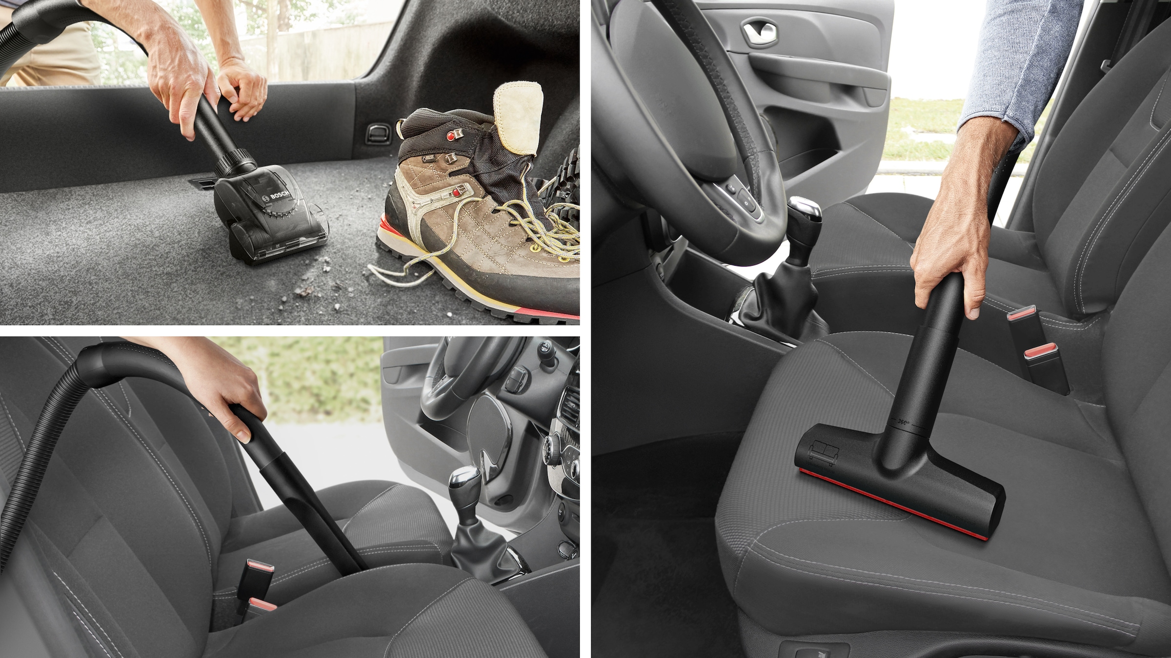 BOSCH Bodenstaubsauger »Serie 4 BGS21CAR, Hygiene-Filter, XXL-Polsterdüse, XXL-Fugendüse«, 750 W, beutellos, 10 J. Motorgarantie, ideal zur Fahrzeug-Innenreinigung, kompakt, rot