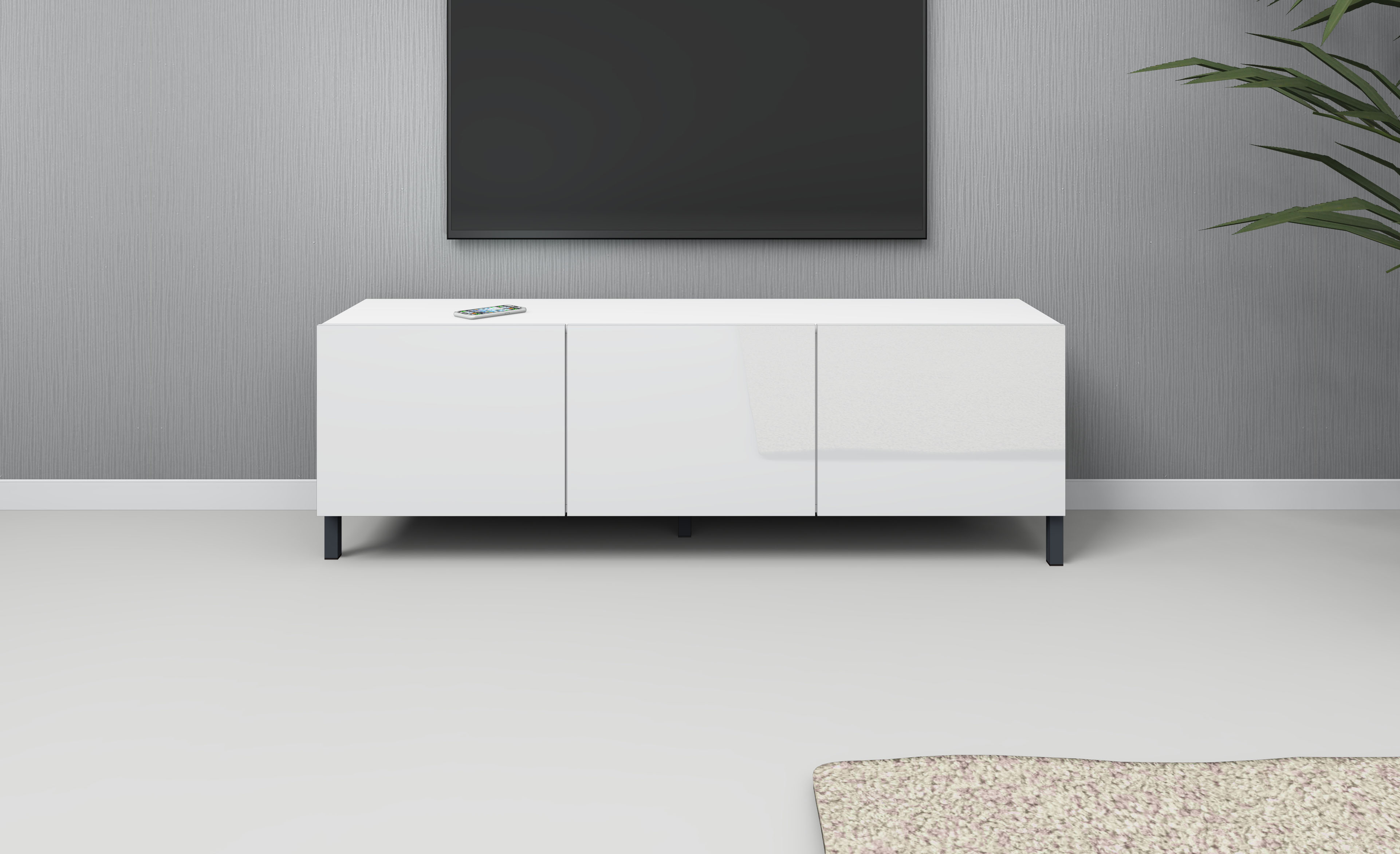 borchardt Möbel Lowboard "Sophia, TV-Schrank mit Metallfüßen" Metallfüße, grifflose Optik
