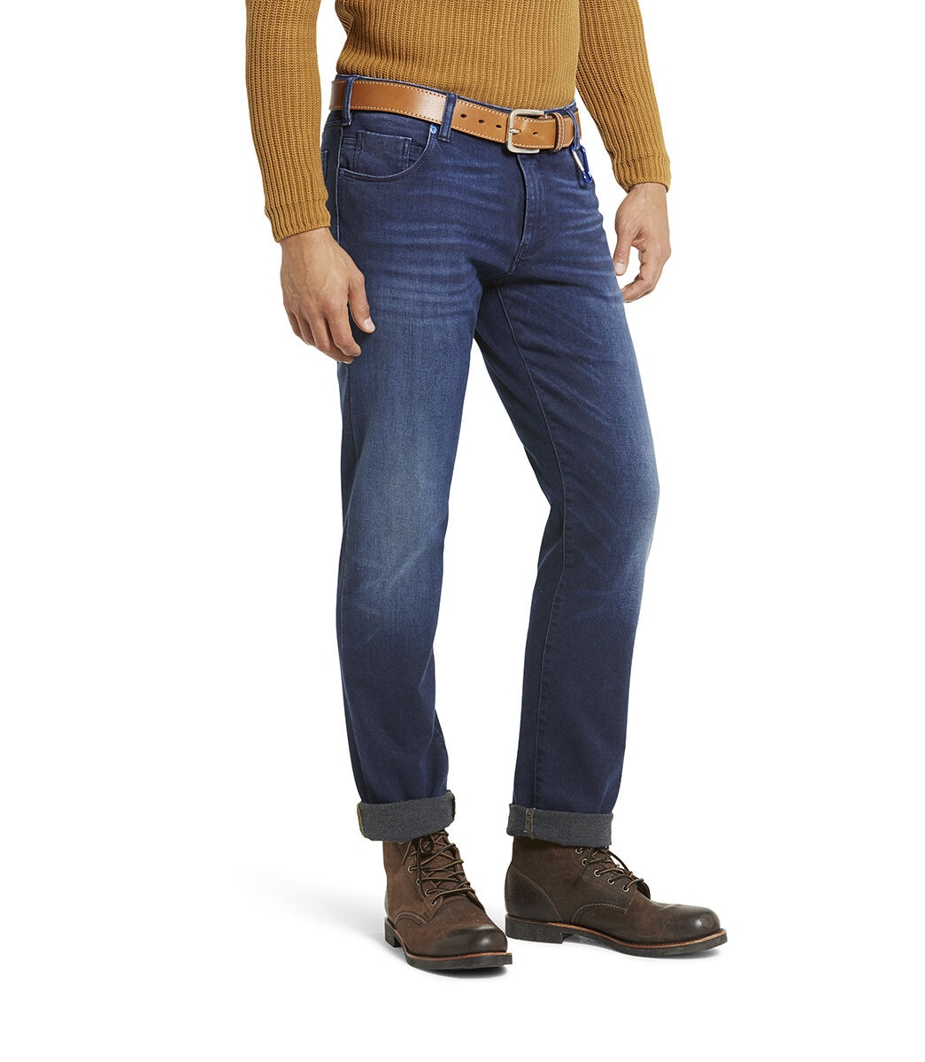 MEYER 5-Pocket-Jeans "M5 Slim" M5 Slim mit Rundbundverarbeitung günstig online kaufen