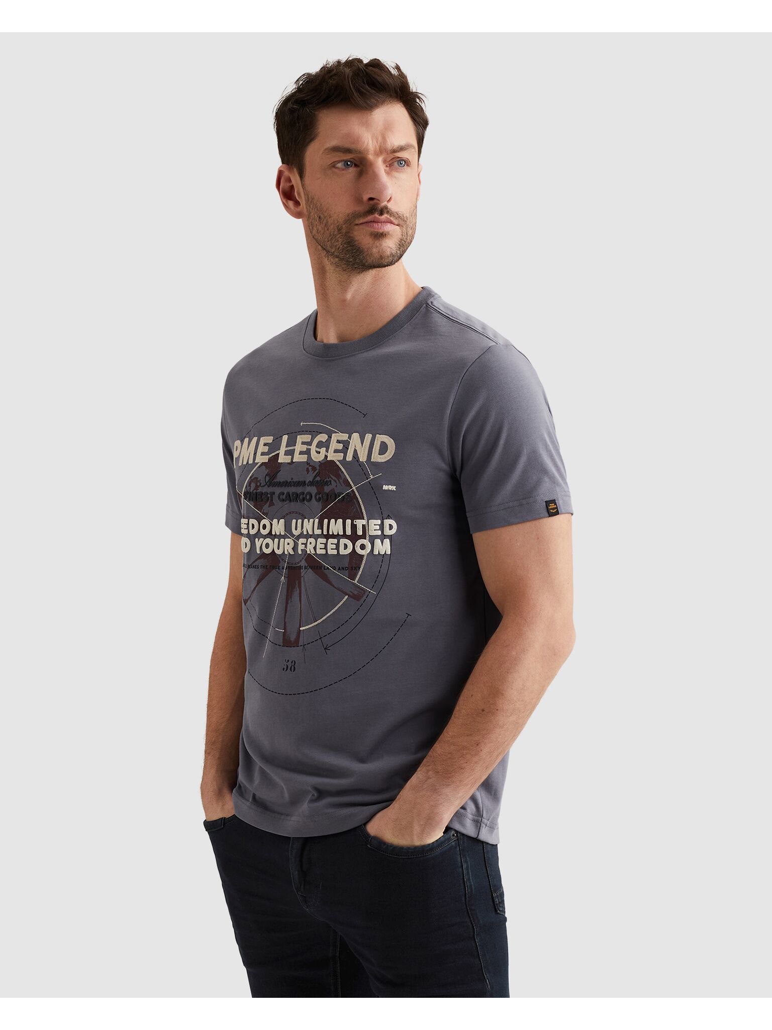 PME LEGEND T-Shirt "Short Sleeve R-Neck Heavy Jersey" mit Print, Regular Fit