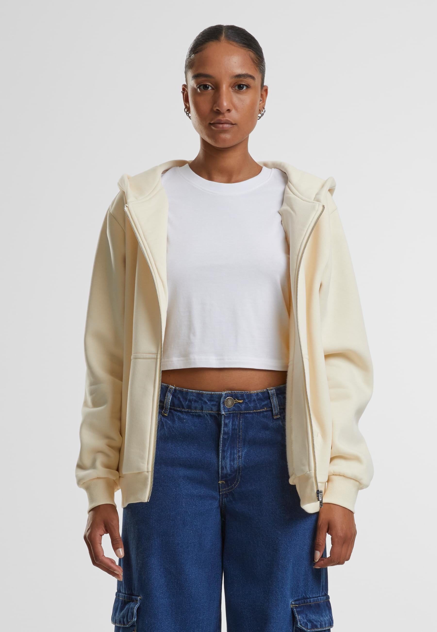 URBAN CLASSICS Sweatjacke »Urban Classics Ladies Fluffy Zip Cardigan«