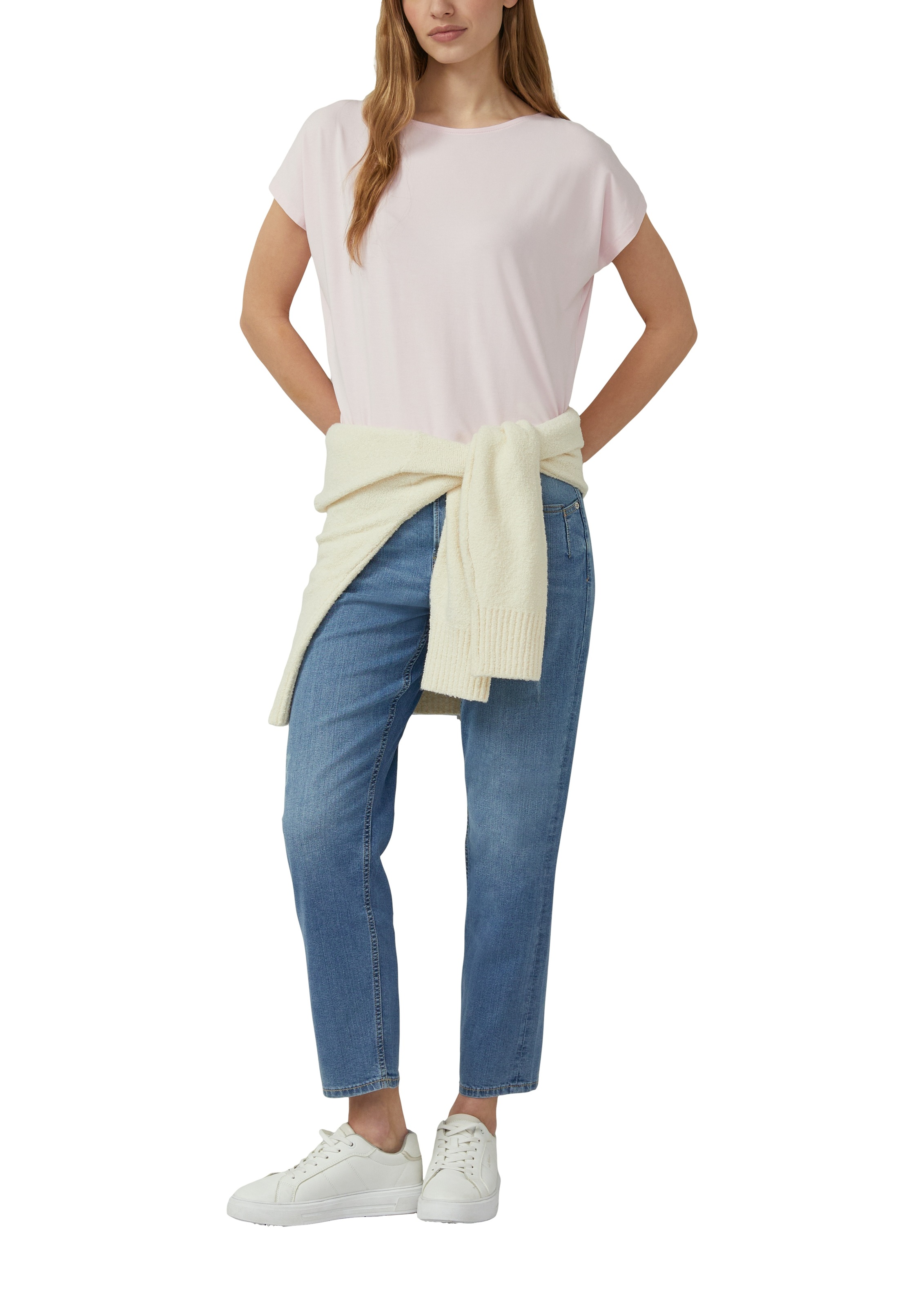 s.Oliver T-Shirt mit Markenlabel günstig online kaufen