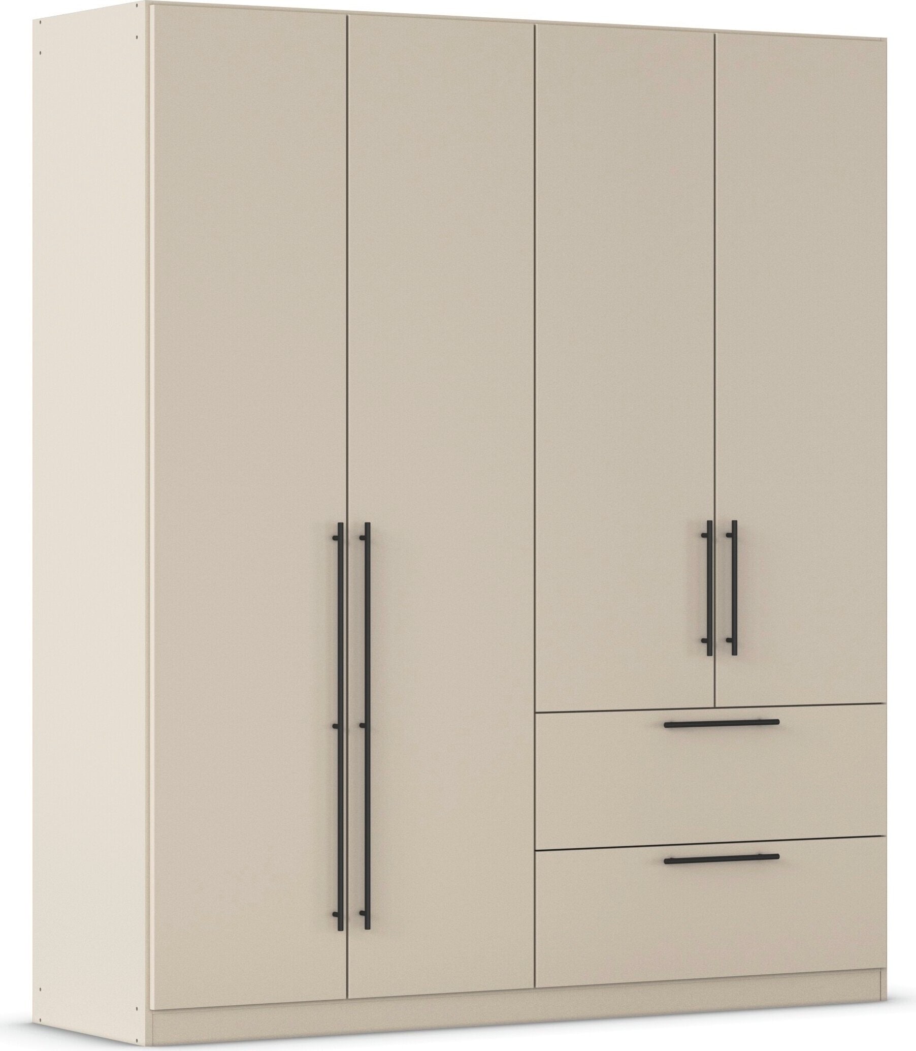 OTTO home Kleiderschrank "Mehrzweckschrank Aktenschrank Möbel Mietswohnung Schlafzimmer AVOLA" 3 verschiedene Ausstattungen BASIC/CLASSIC/PREMIUM (inkl. SOFT-CLOSE), mit hochwertigen Stangengriffen aus Metall in Schwarz MADE IN GERMANY