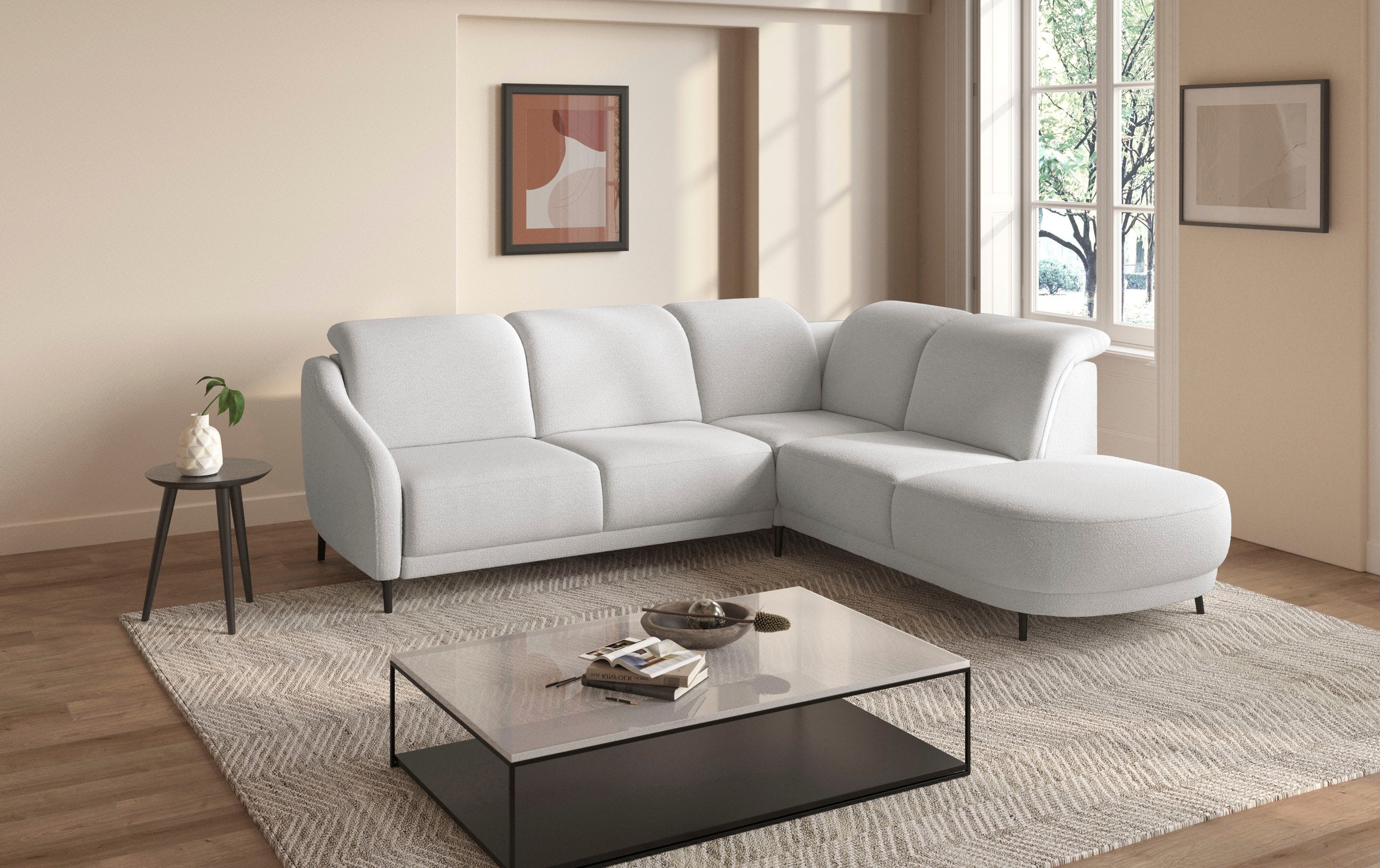 sit&more "Blues L-Form" wahlweise mit Klapptisch und USB günstig online kaufen