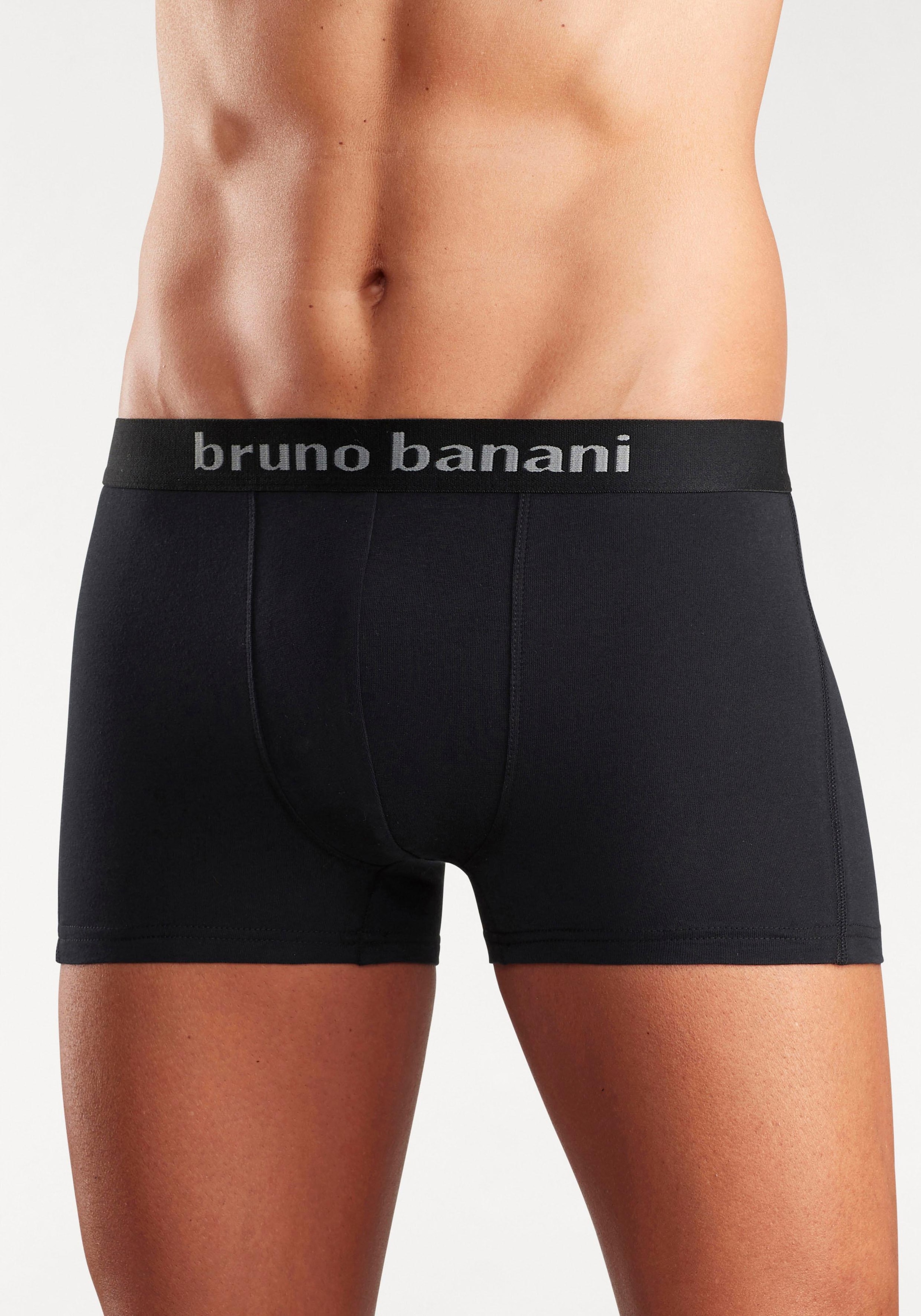 Bruno Banani Boxer, (Packung, 4 St.), mit farbigen Marken-Schriftzug am Bündchen