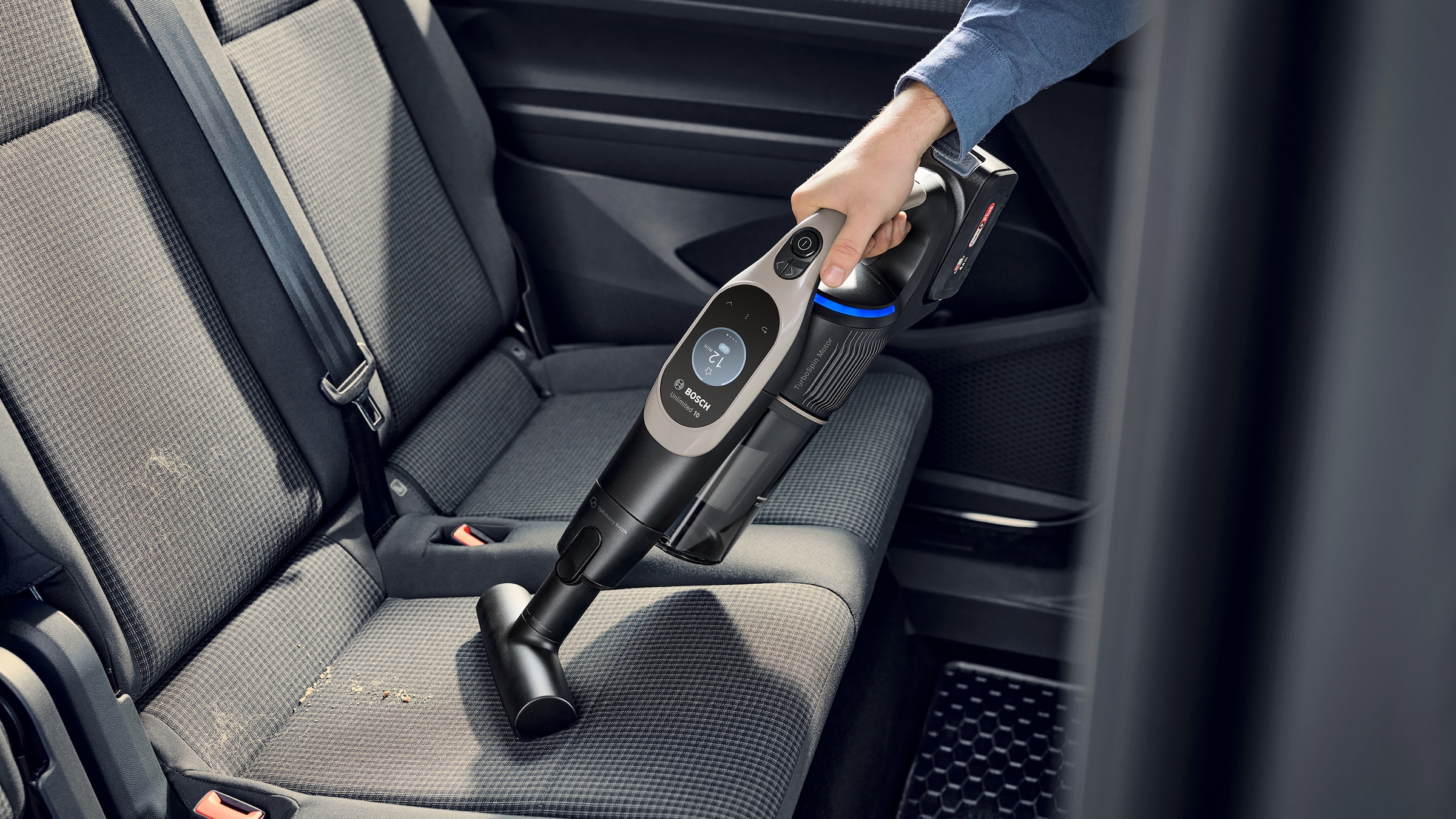BOSCH XXL-Polsterdüse »XXL-Polsterdüse BHZUNGXXL, 360° Rotation, großer Bürstendurchmesser«, ideal zur Fahrzeug-Innenreinigung, Original-Zubehör, schwarz