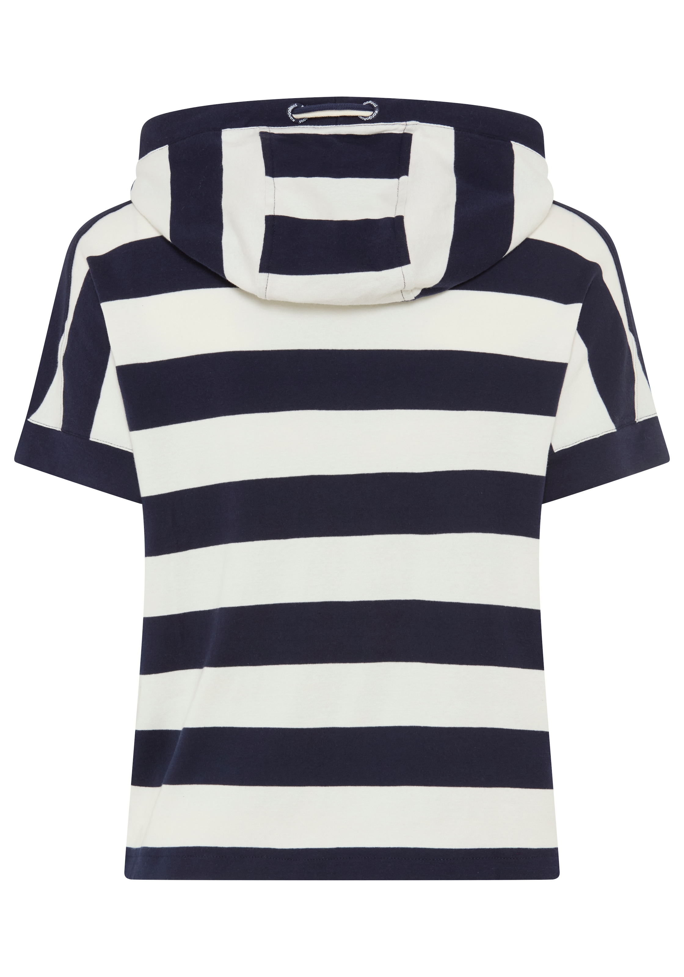 KangaROOS Kapuzenshirt Kurzarmshirt, mit Kapuze, hüftlange Schnittform, große Größen