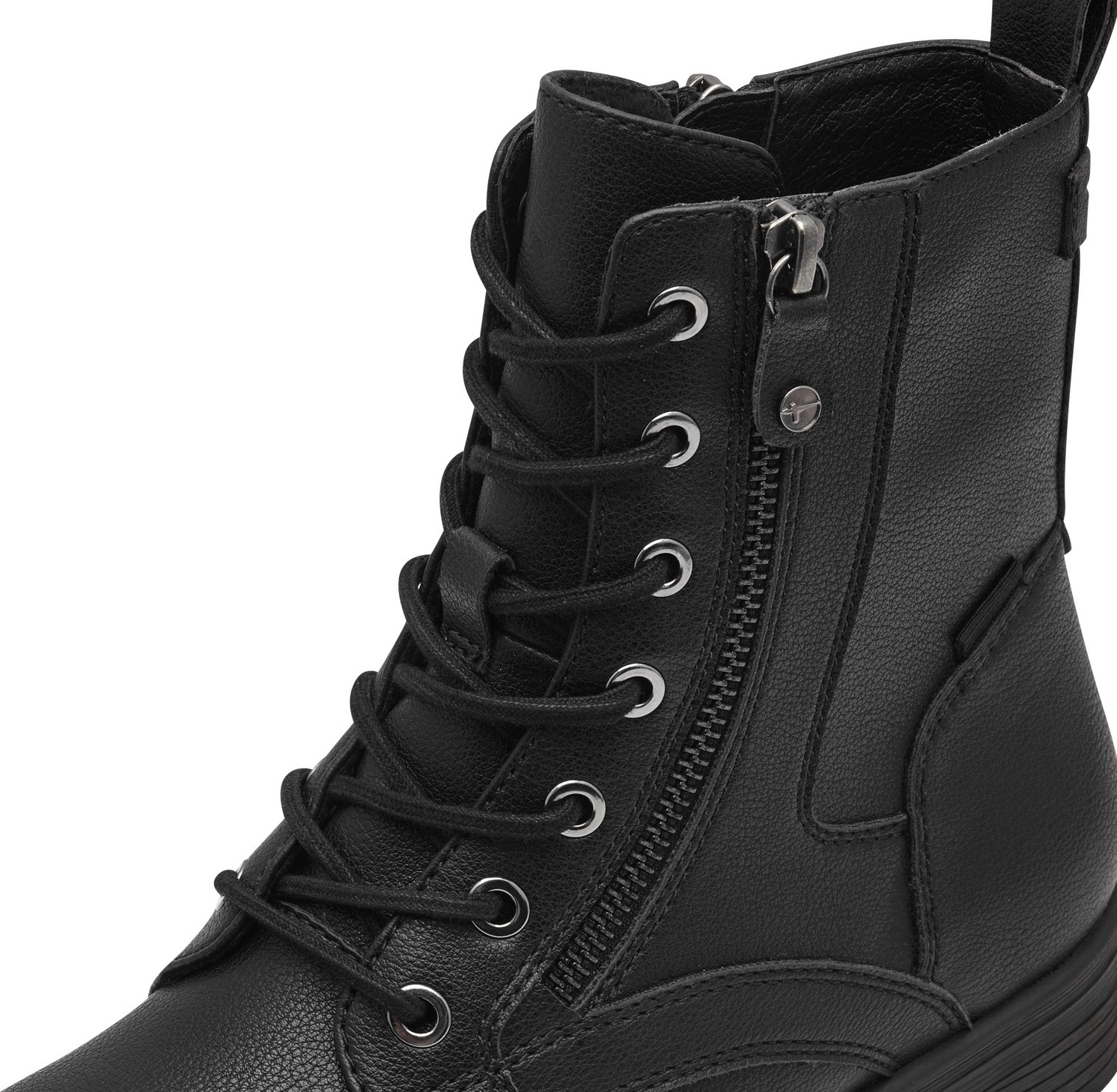 Tamaris Schnürboots, Blockabsatz, Schnürboots Stiefelette mit Zierreißverschluss