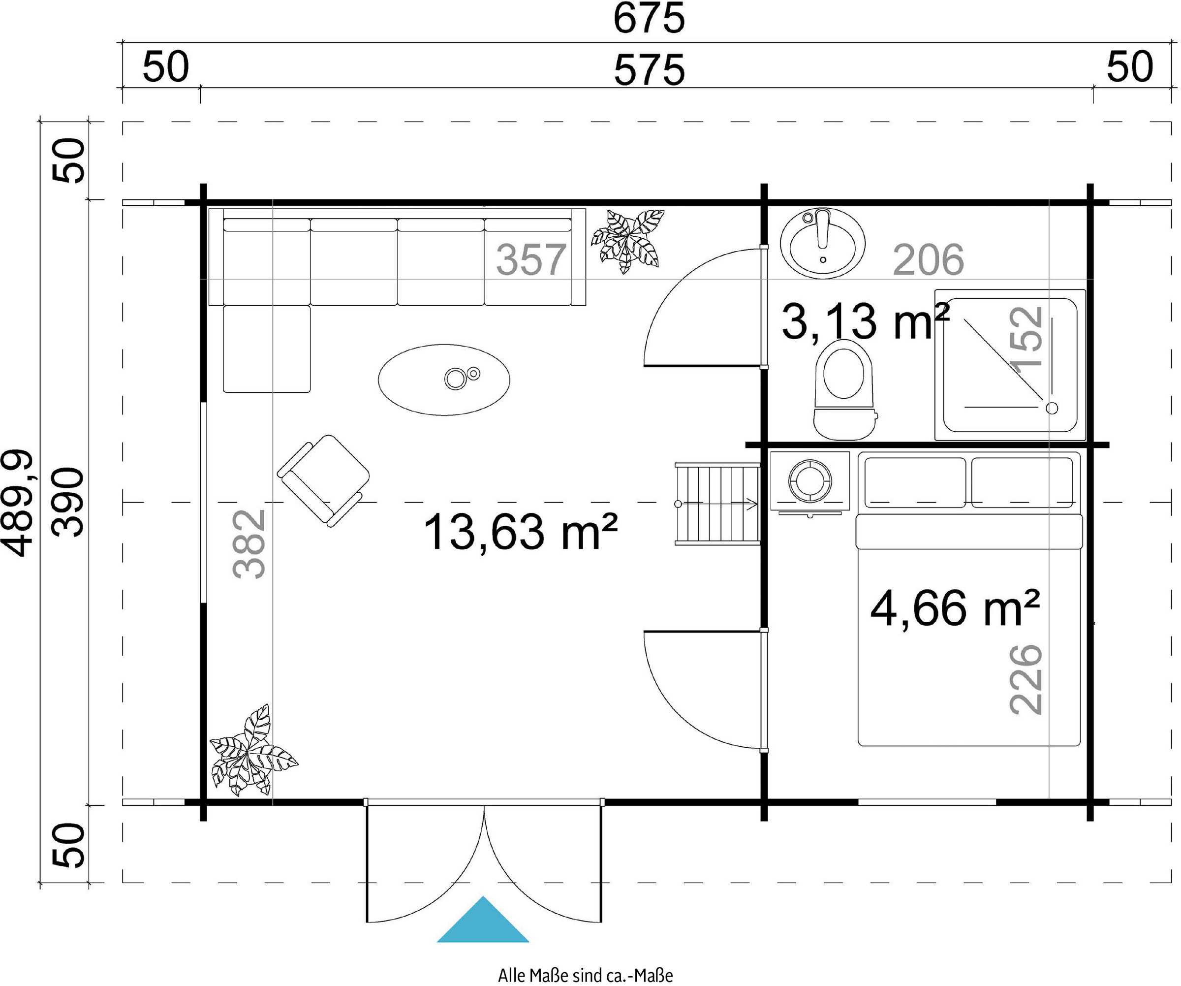 LASITA MAJA Gartenhaus »CAROLINE«, (Set, inkl. Fußbodenbretter zum Verlegen)