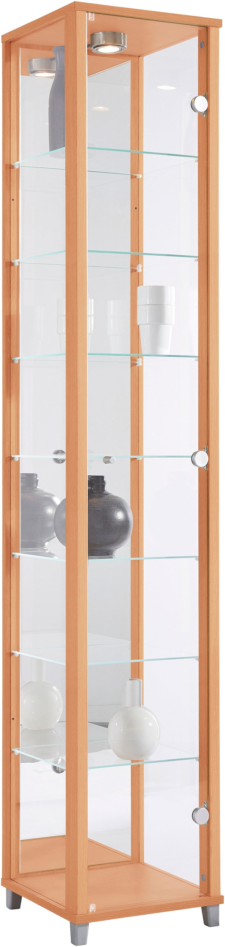 fif möbel "OPTIMA" Standvitrine/Glasvitrine 1x Glastür,perfekt für Sammler,Sammlervitrine