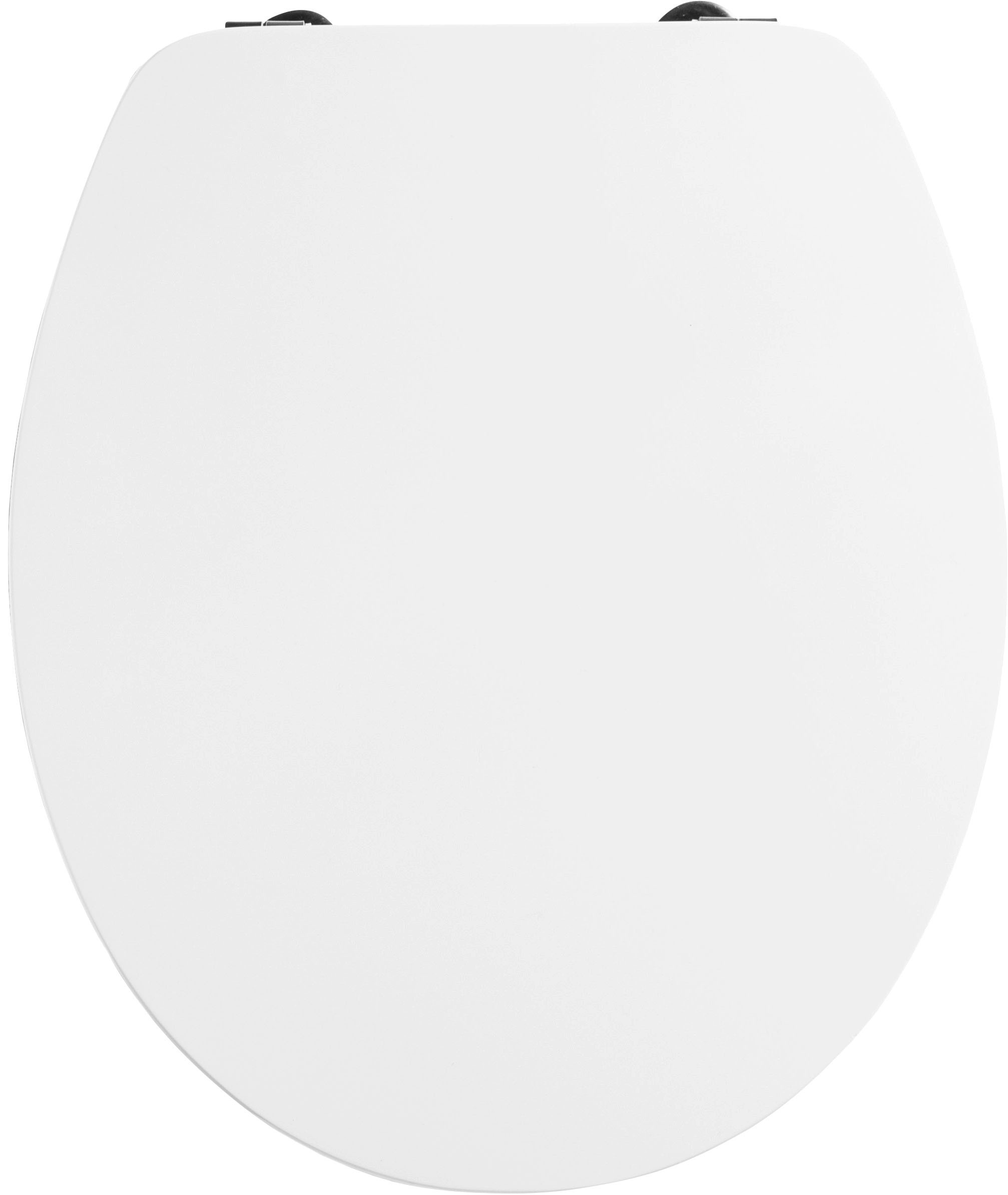 CORNAT WC-Sitz »Klassisch weißer Look - Hochwertig Holzkern - Komfortables Sitzgefühl«, Schlichtes Design passt in jedes Badezimmer / Toilettensitz