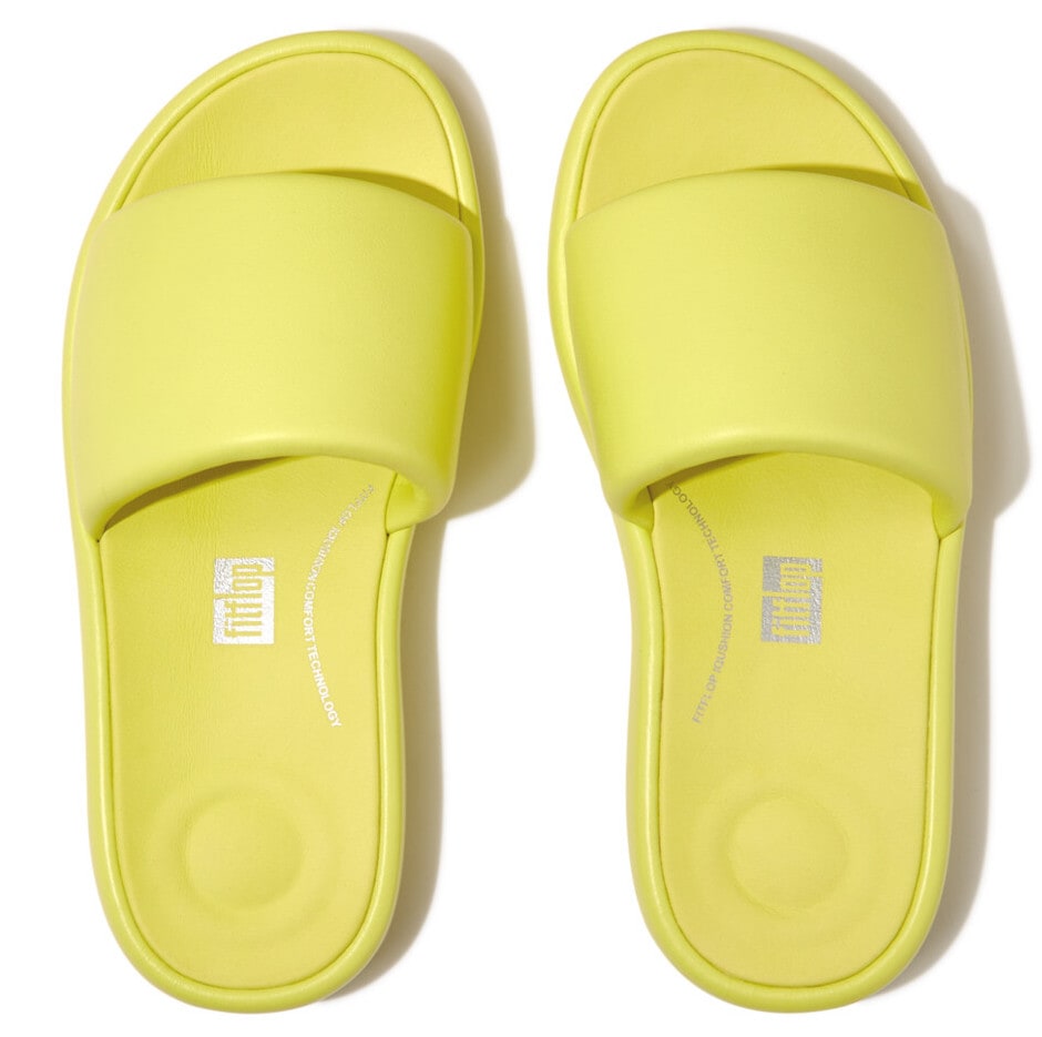 Pantolette »IQUSHION D-LUXE PADDED LEATHER SLIDES«, Sommerschuh, Schlappen mit breiter...