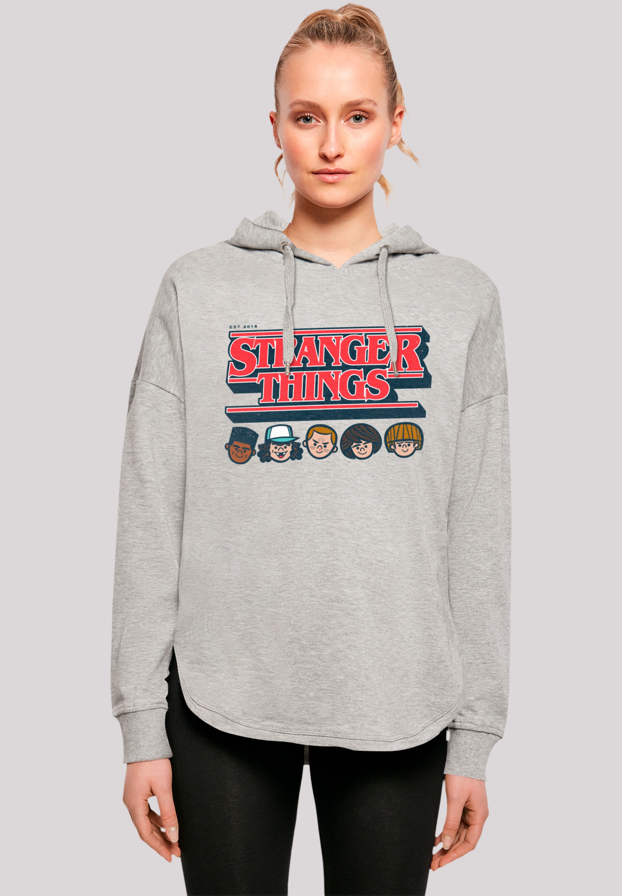 F4NT4STIC Kapuzenpullover "Stranger Things Caricature Logo Netflix TV Series", Premium Qualität