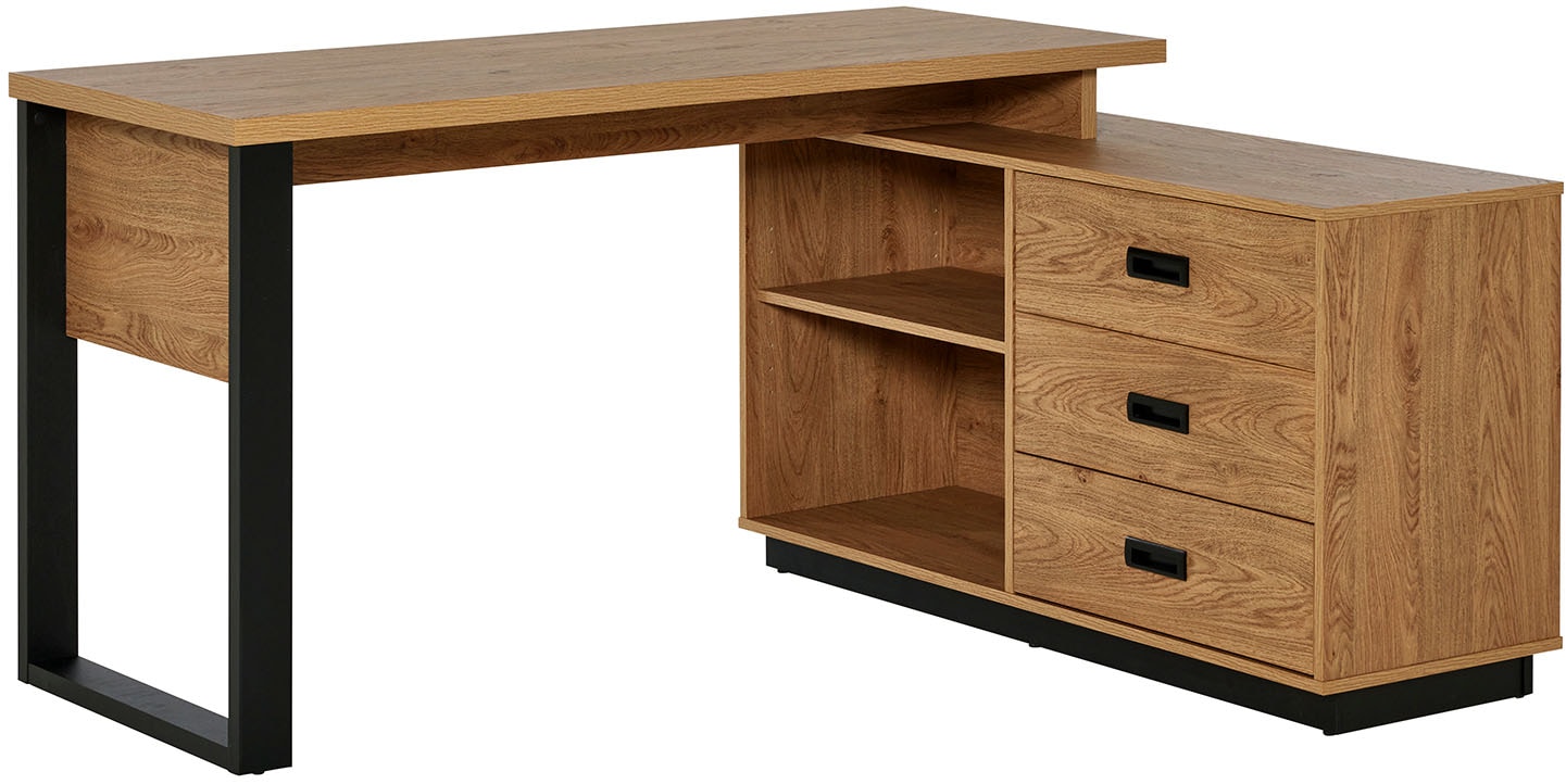 Jahnke Eckschreibtisch "RIVA C 150 E", (1 St.), wechselseitig montierbar, S günstig online kaufen