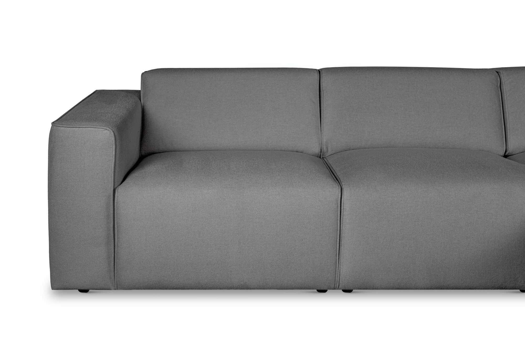 Home affaire Ecksofa »Noord mit Kedernaht, Breite 281 cm, L-Form« Cord, Struktur, Webstoff, mit Wellenunterfederung, Massivholzrahmen