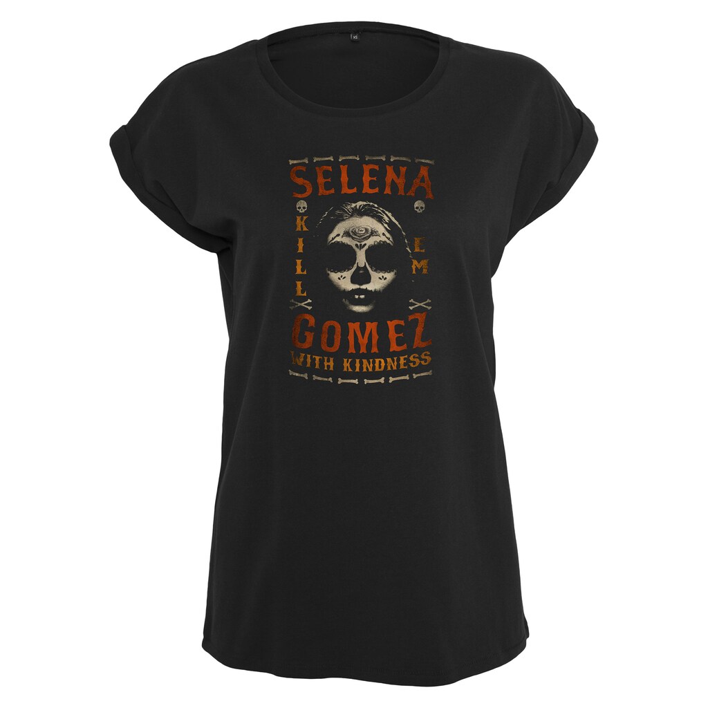 Merchcode T-Shirt »Damen Ladies Selena Gomez Kill Em Skull Tee«, (1 tlg.)