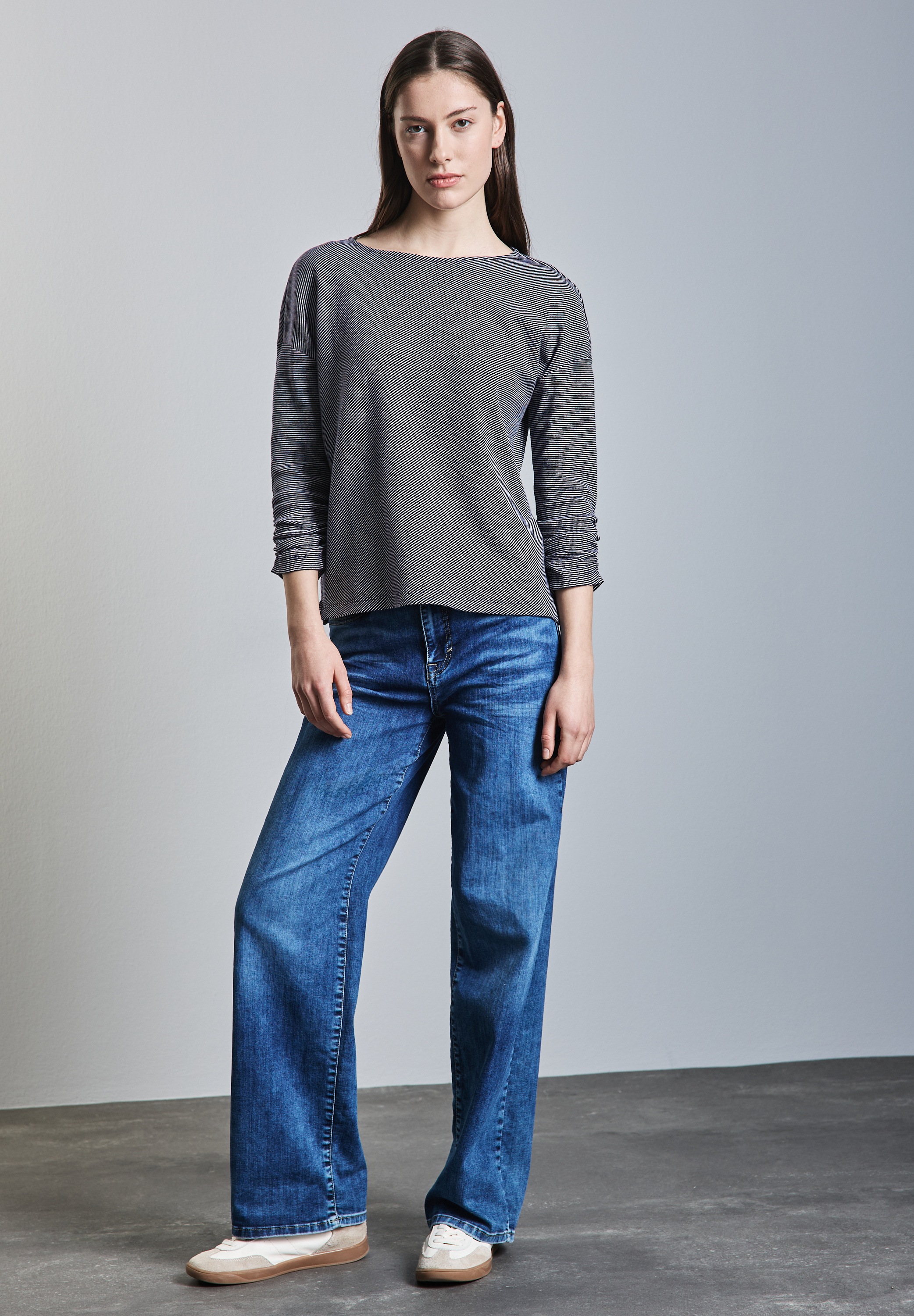 STREET ONE 3/4-Arm-Shirt, mit U-Boot-Ausschnitt