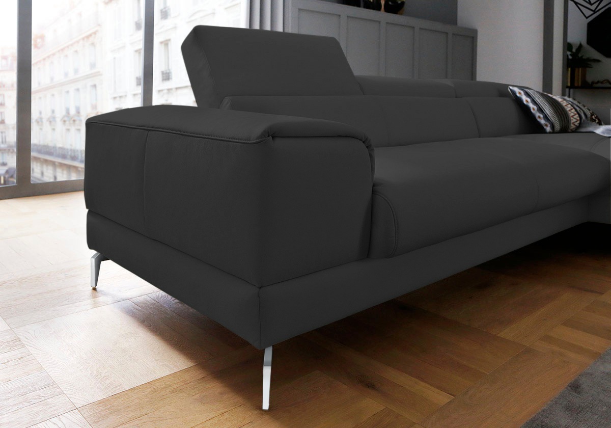 Thumbnail - W.SCHILLIG Ecksofa "piedroo, Designsofa mit tollem Sitzkomfort, bequem und elegant, L-Form", Kopfteilverstellung, wahlwe...
