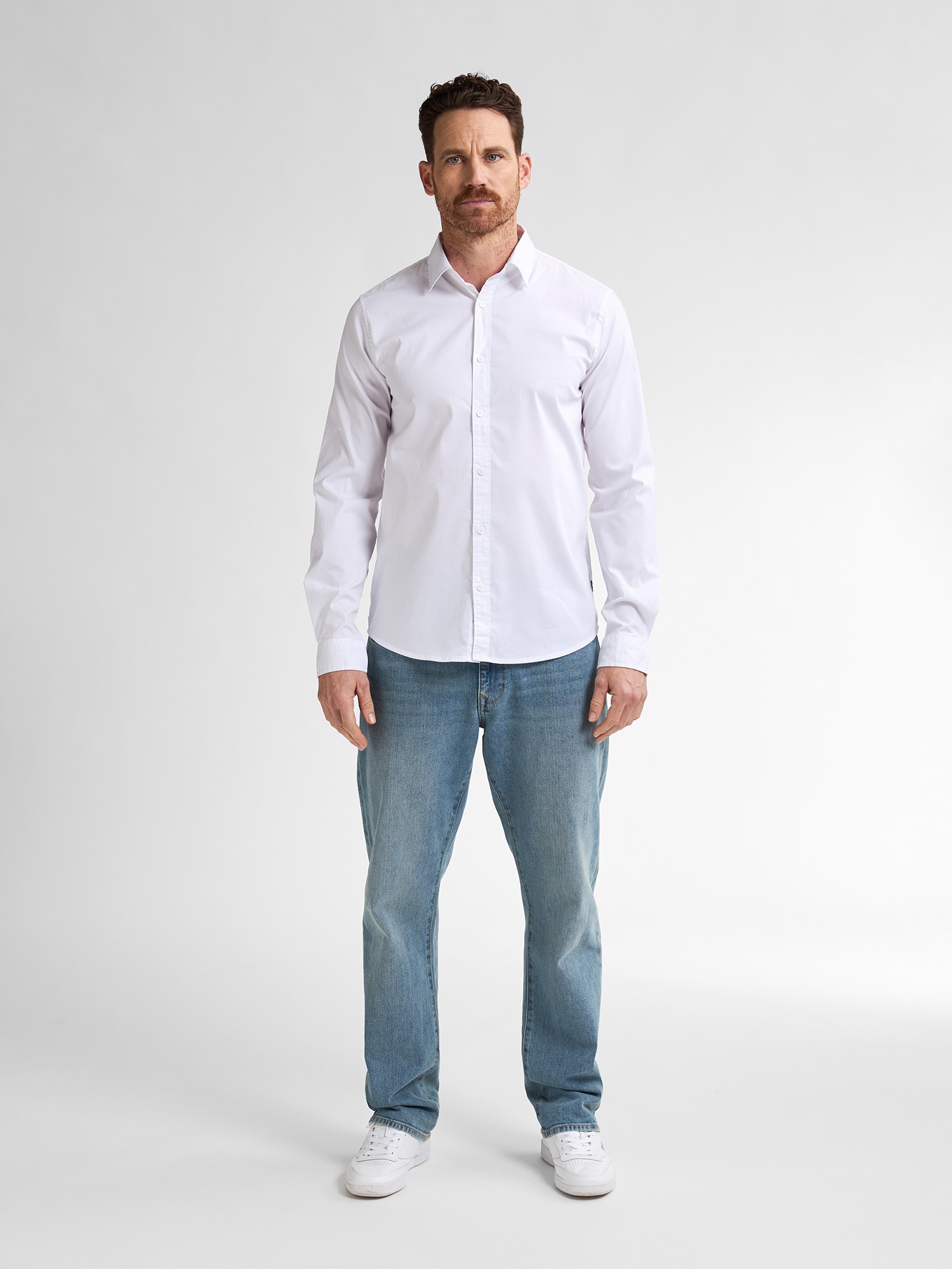 Petrol Industries Langarmshirt, mit Button-Down Kragen