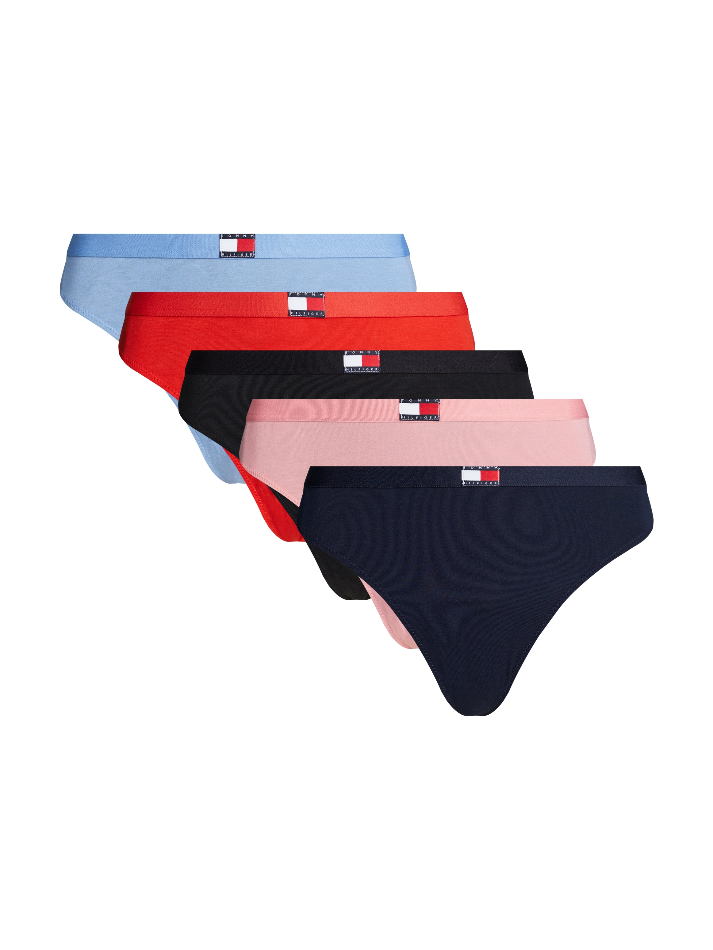 Tommy Hilfiger Underwear Slip "5 PACK FLAG THONG", (Packung, 5 St., 5er), mit Logo