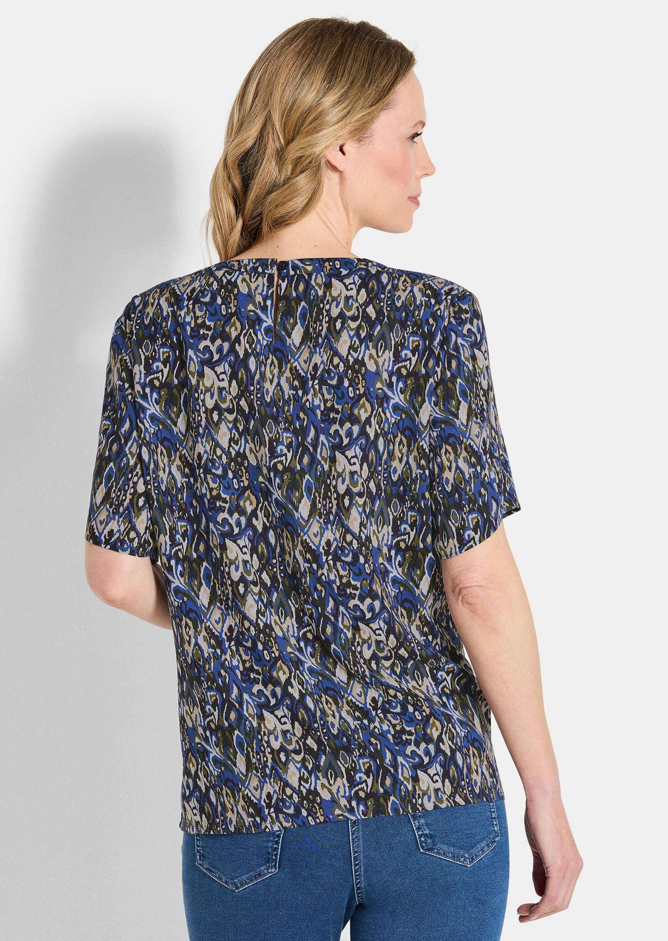 GOLDNER Schlupfbluse "Kurzgröße Bluse mit doppellagigen Ärmeln" günstig online kaufen