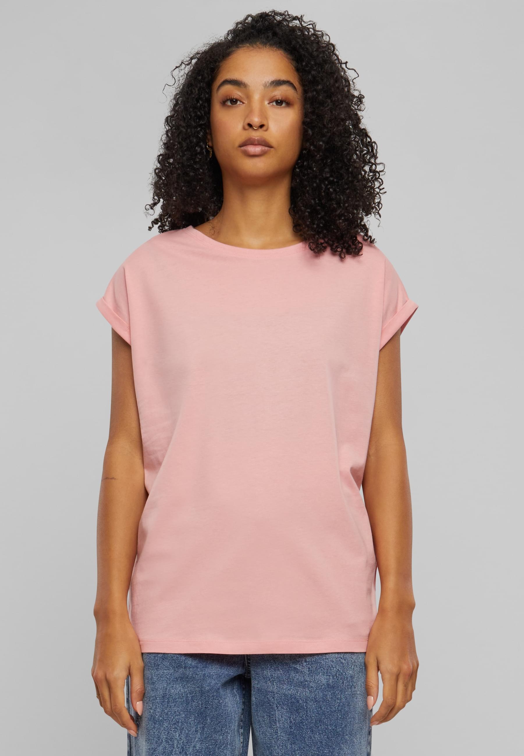 URBAN CLASSICS T-Shirt »Urban Classics Damen Ladies Extended Shoulder Tee 2-Pack«, (1 tlg.)